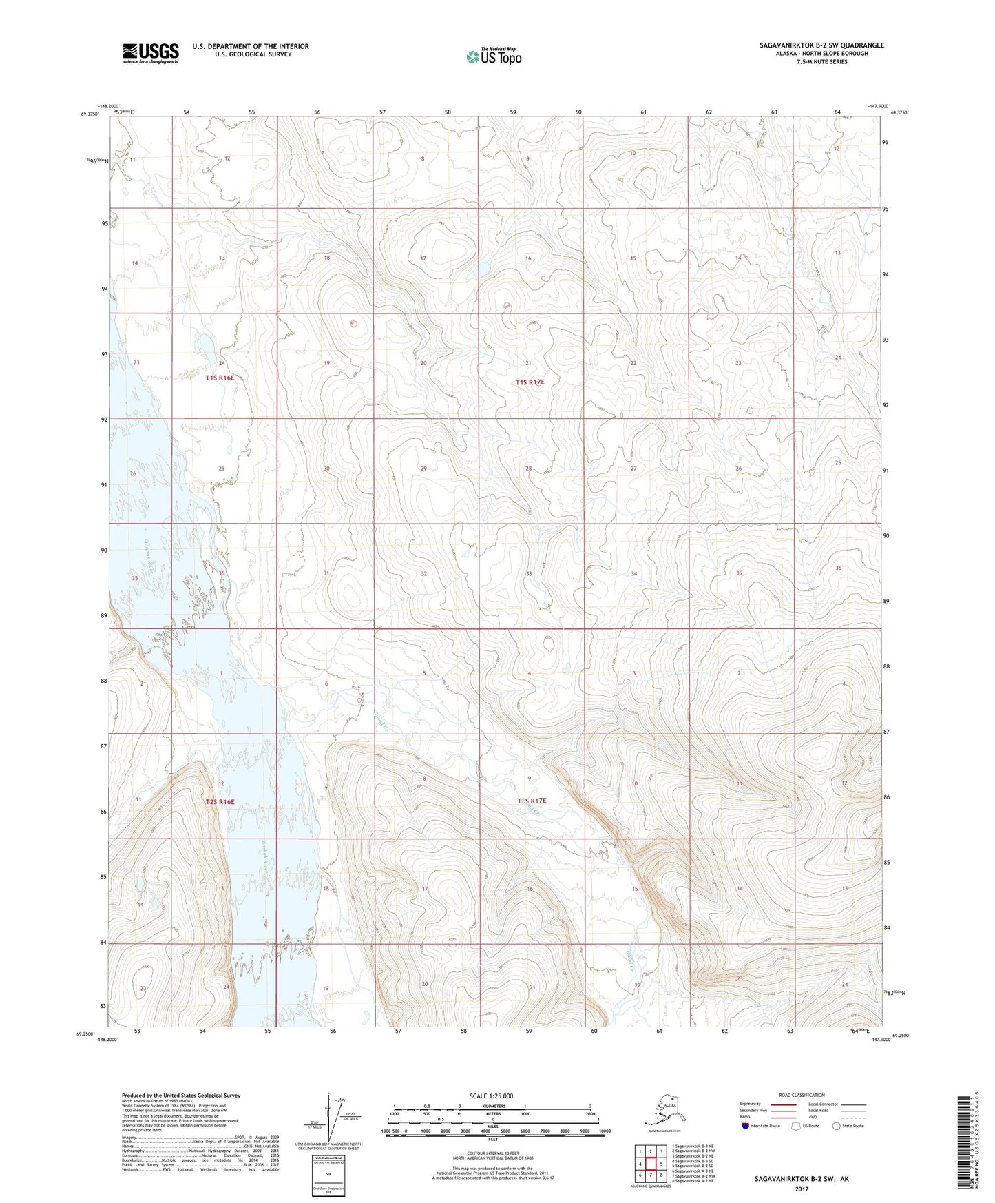 Sagavanirktok B-2 SW Alaska US Topo Map Image