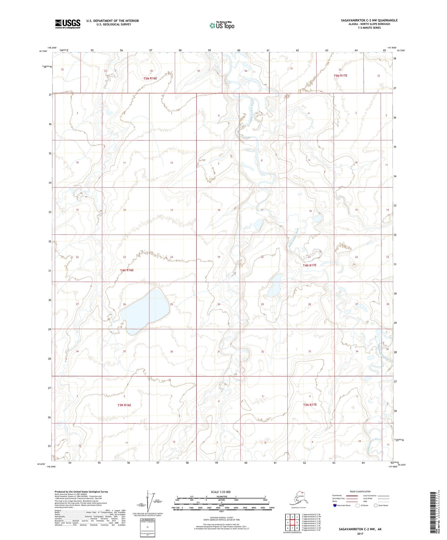Sagavanirktok C-2 NW Alaska US Topo Map Image