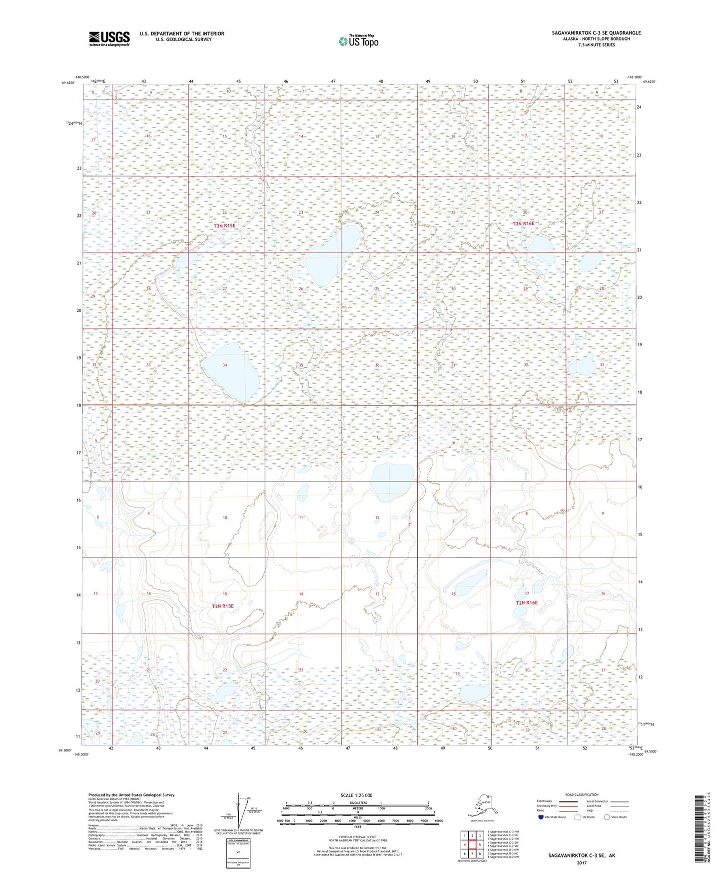 Sagavanirktok C-3 SE Alaska US Topo Map Image
