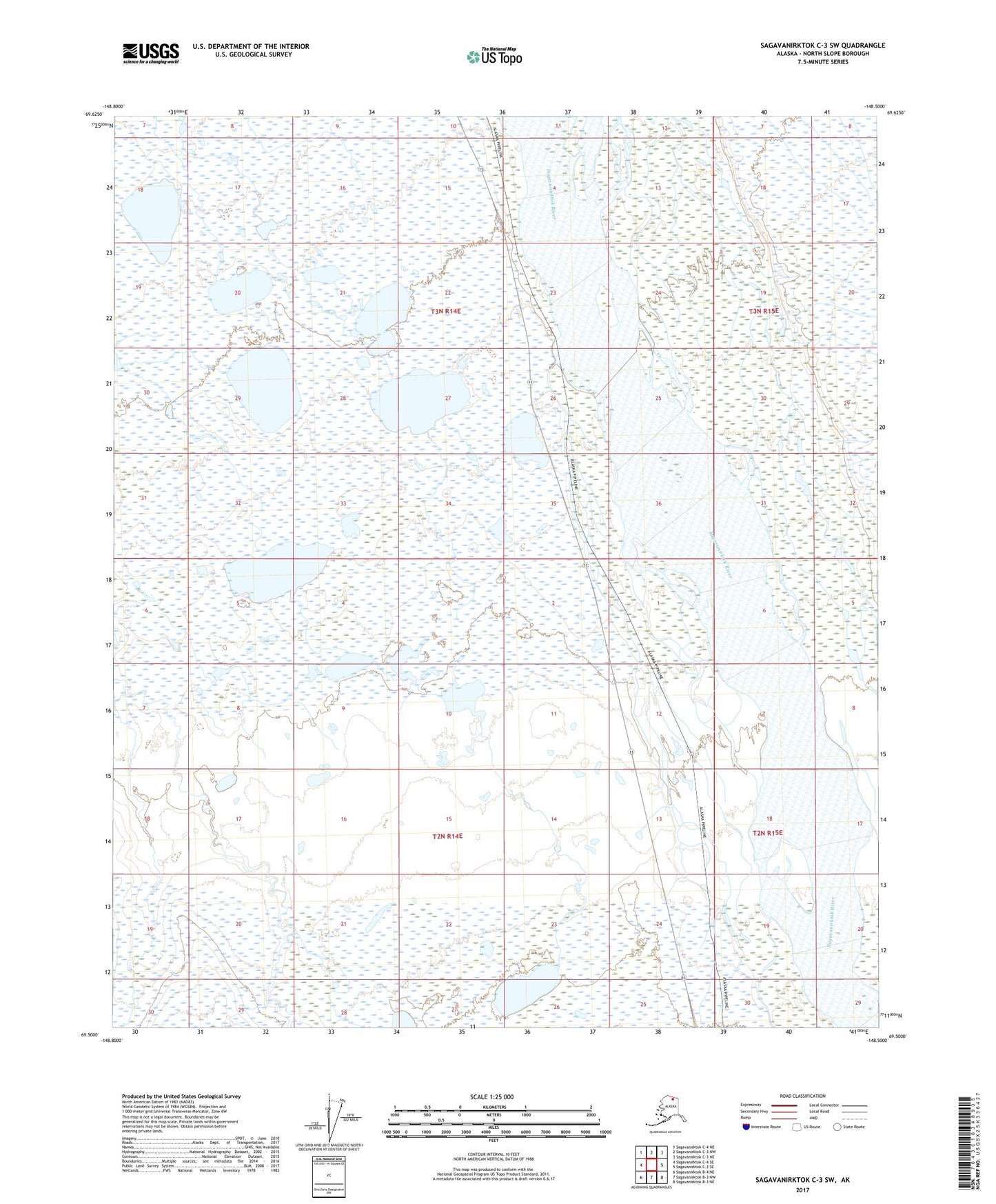 Sagavanirktok C-3 SW Alaska US Topo Map Image
