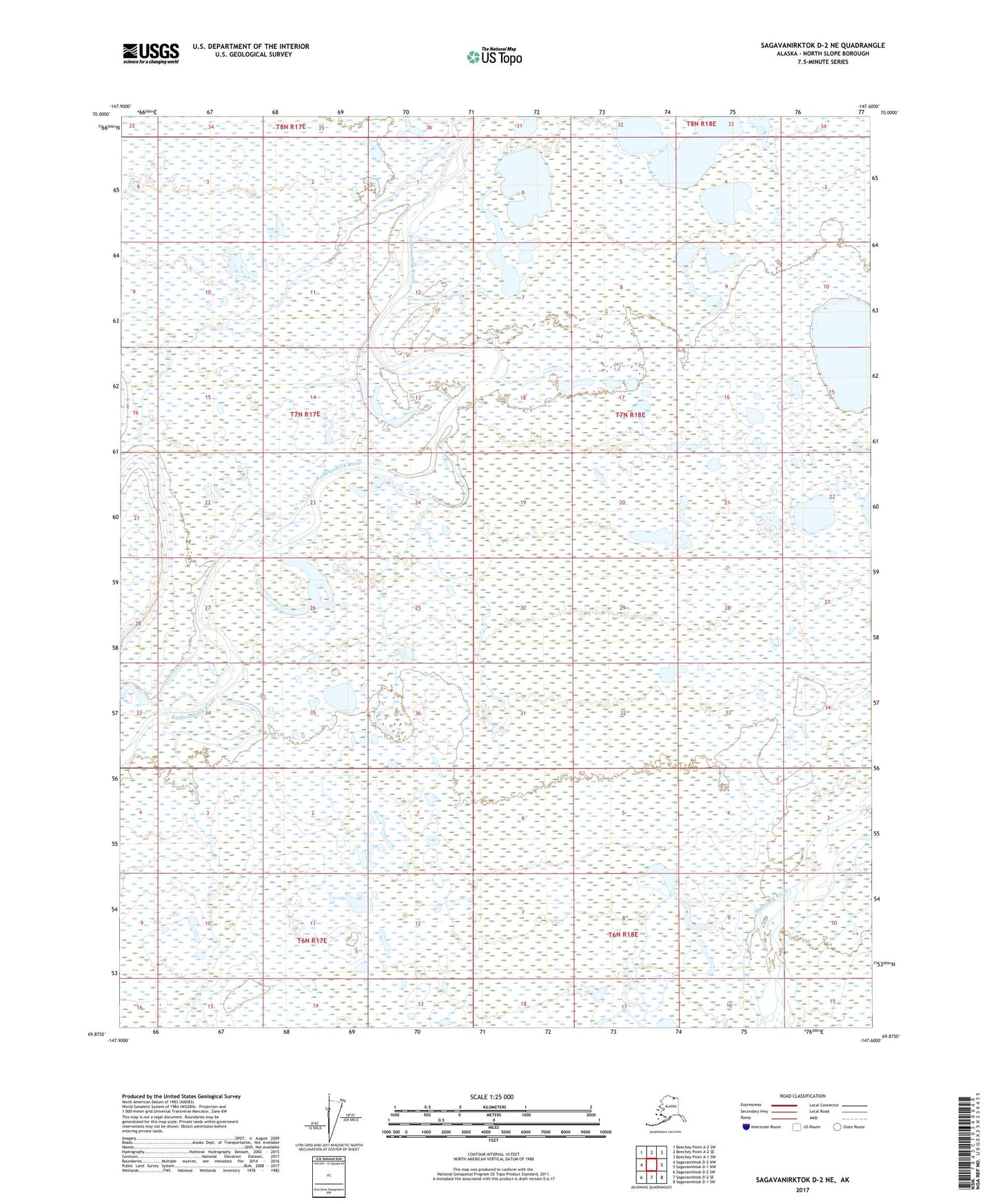 Sagavanirktok D-2 NE Alaska US Topo Map Image