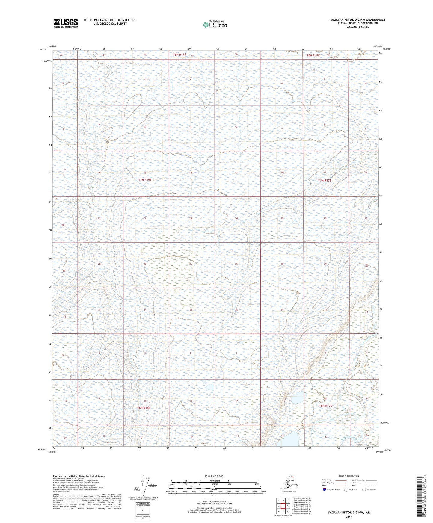 Sagavanirktok D-2 NW Alaska US Topo Map Image