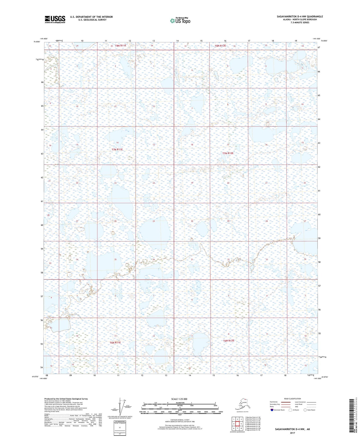 Sagavanirktok D-4 NW Alaska US Topo Map Image