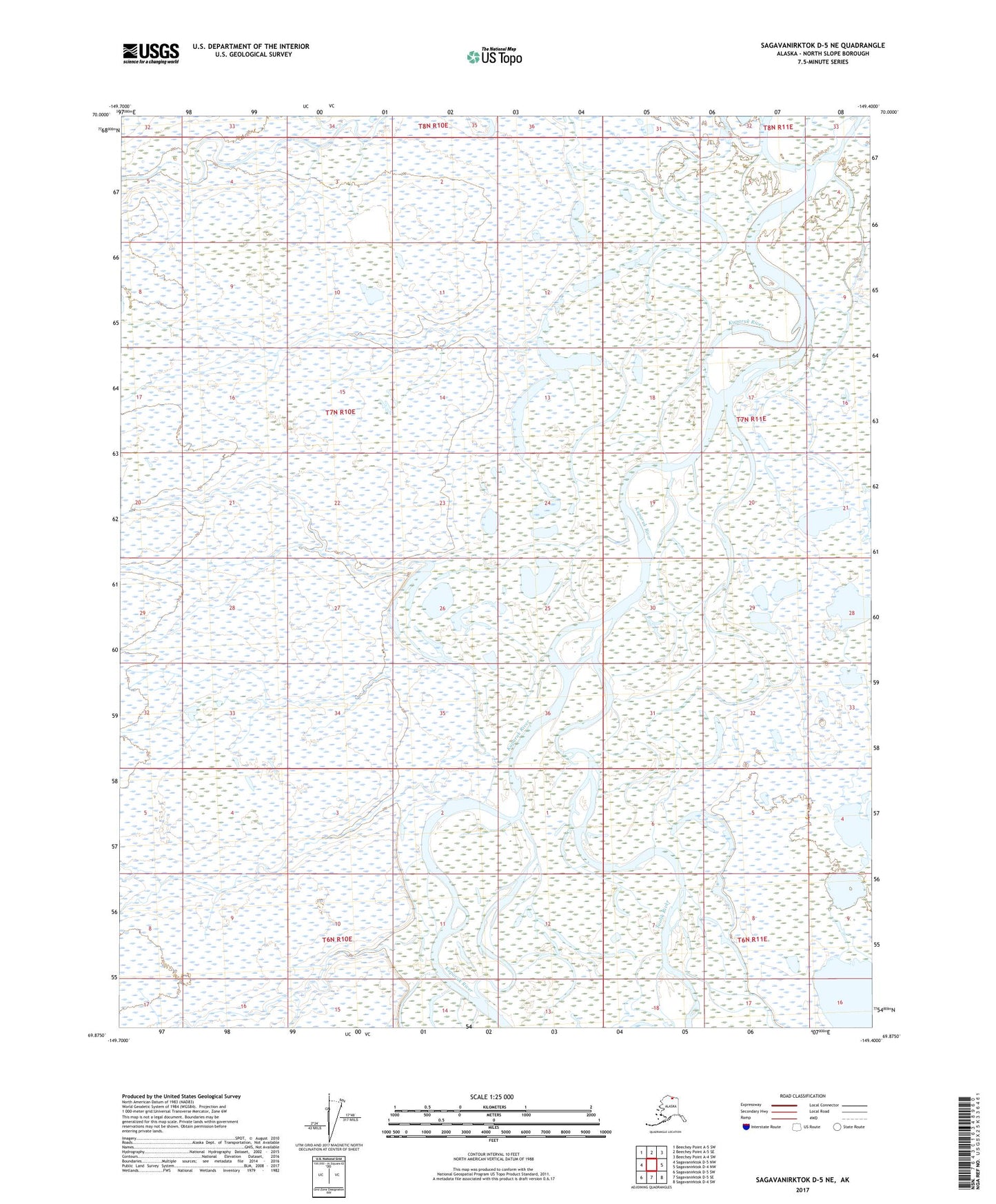 Sagavanirktok D-5 NE Alaska US Topo Map Image