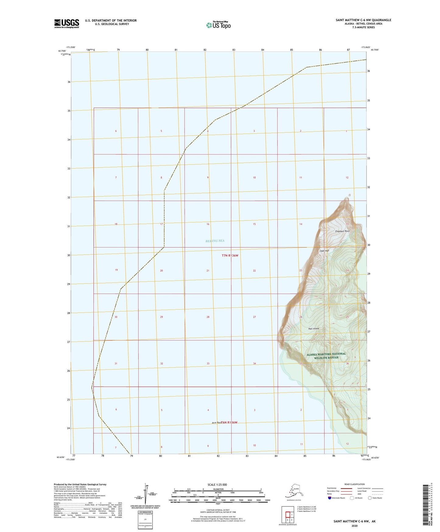Saint Matthew C-6 NW Alaska US Topo Map Image