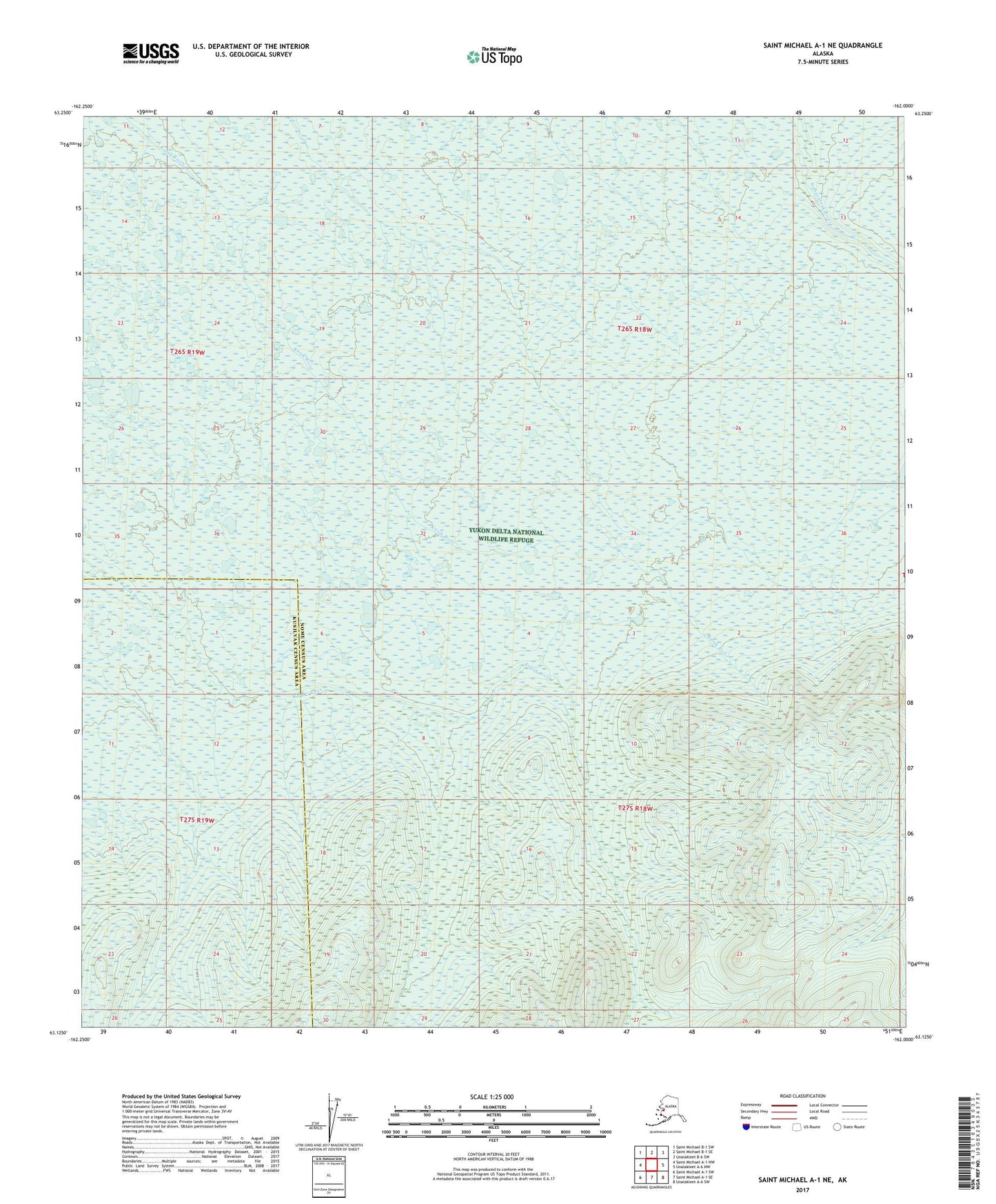 Saint Michael A-1 NE Alaska US Topo Map Image