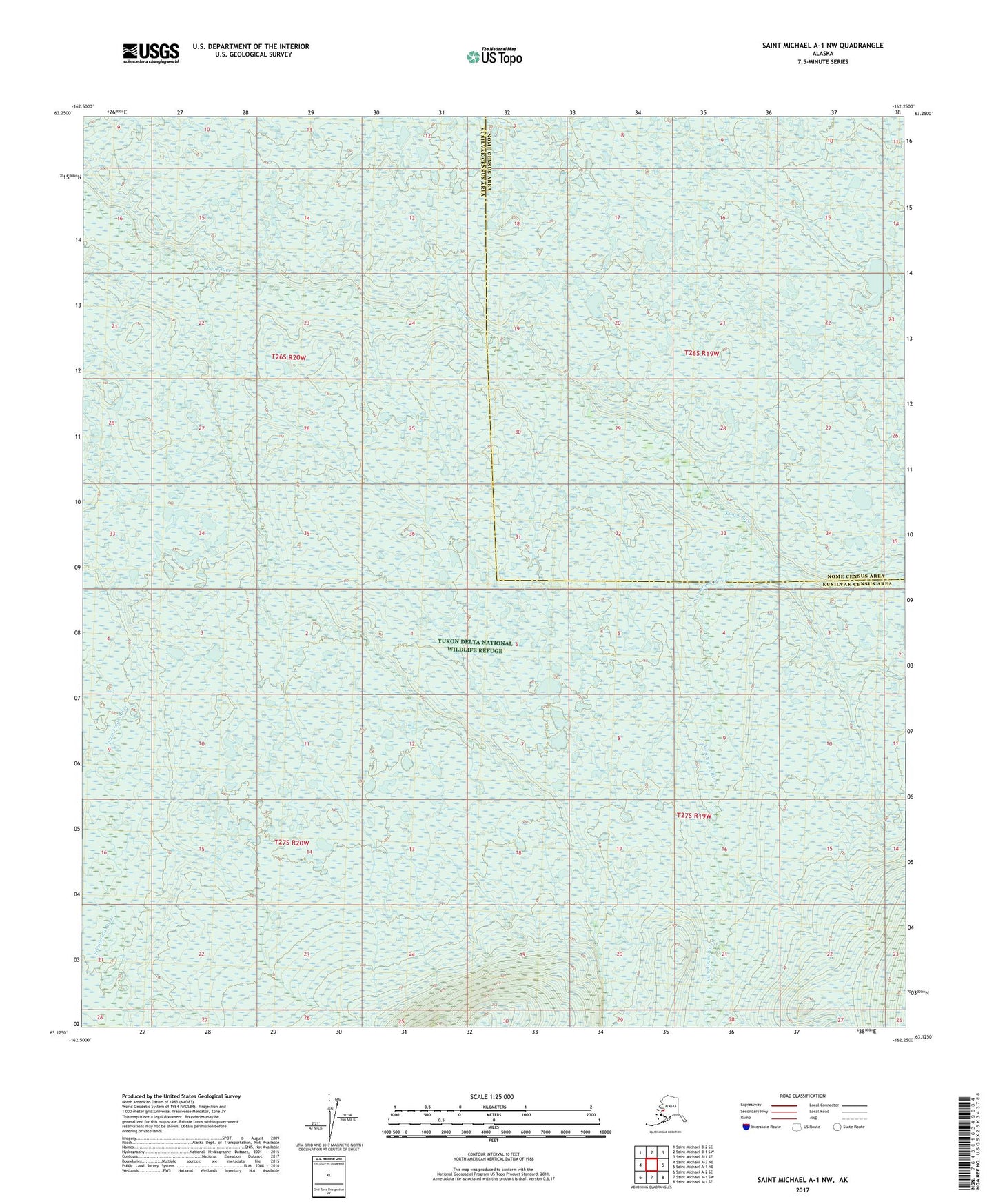 Saint Michael A-1 NW Alaska US Topo Map Image