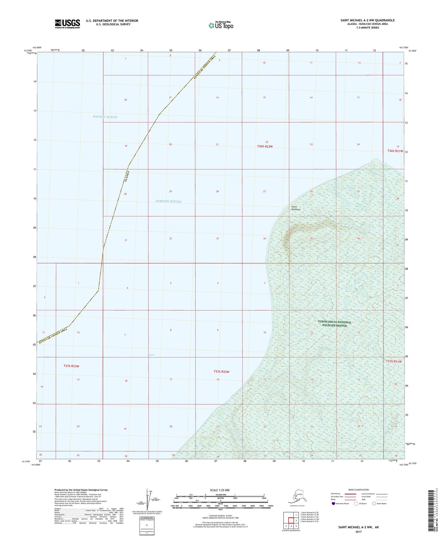 Saint Michael A-2 NW Alaska US Topo Map Image