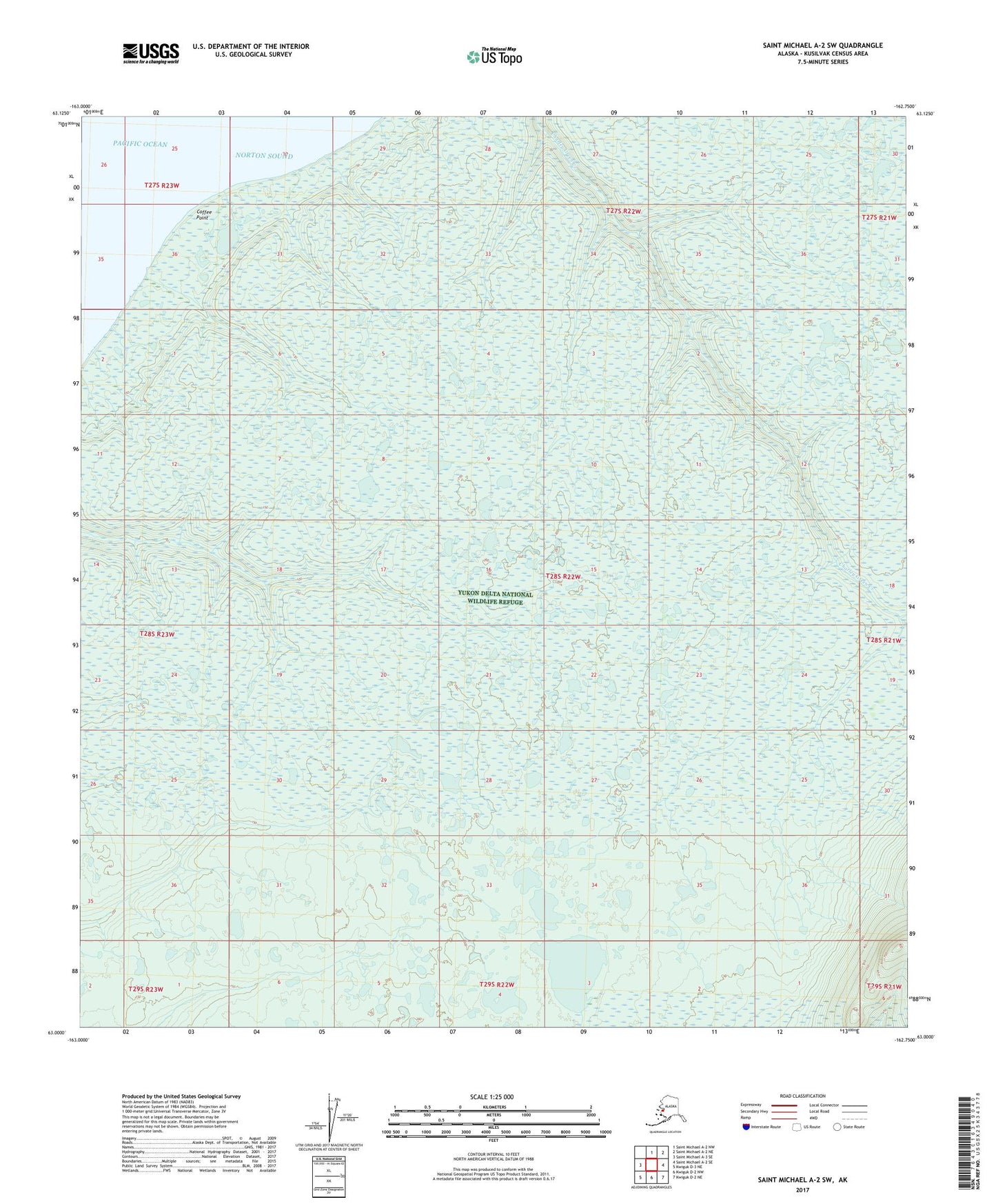 Saint Michael A-2 SW Alaska US Topo Map Image