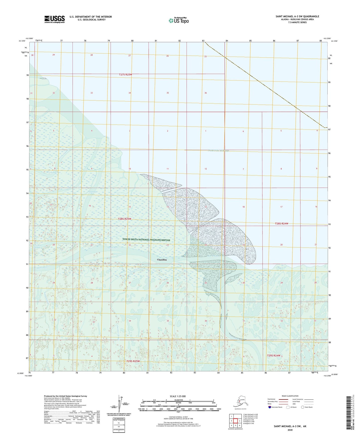 Saint Michael A-3 SW Alaska US Topo Map Image