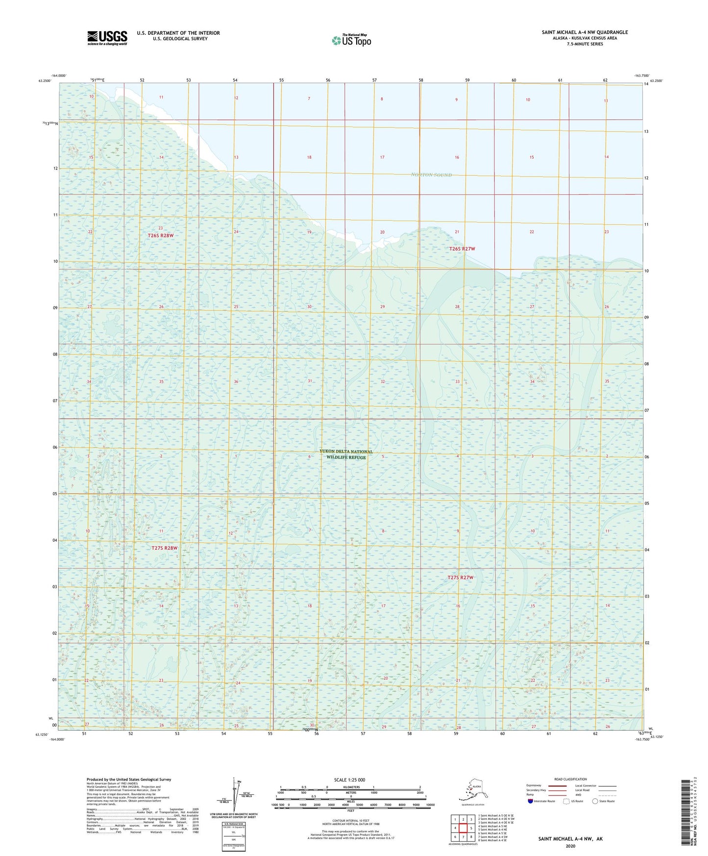 Saint Michael A-4 NW Alaska US Topo Map Image