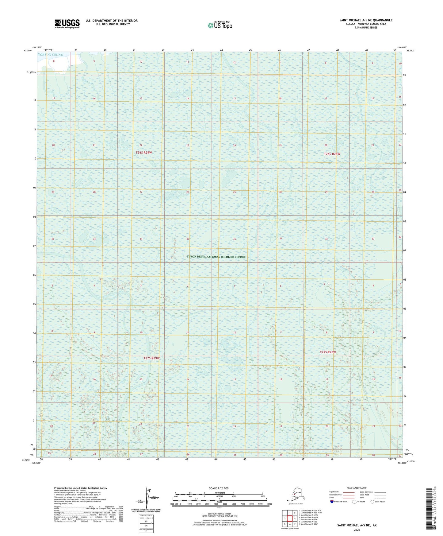 Saint Michael A-5 NE Alaska US Topo Map Image
