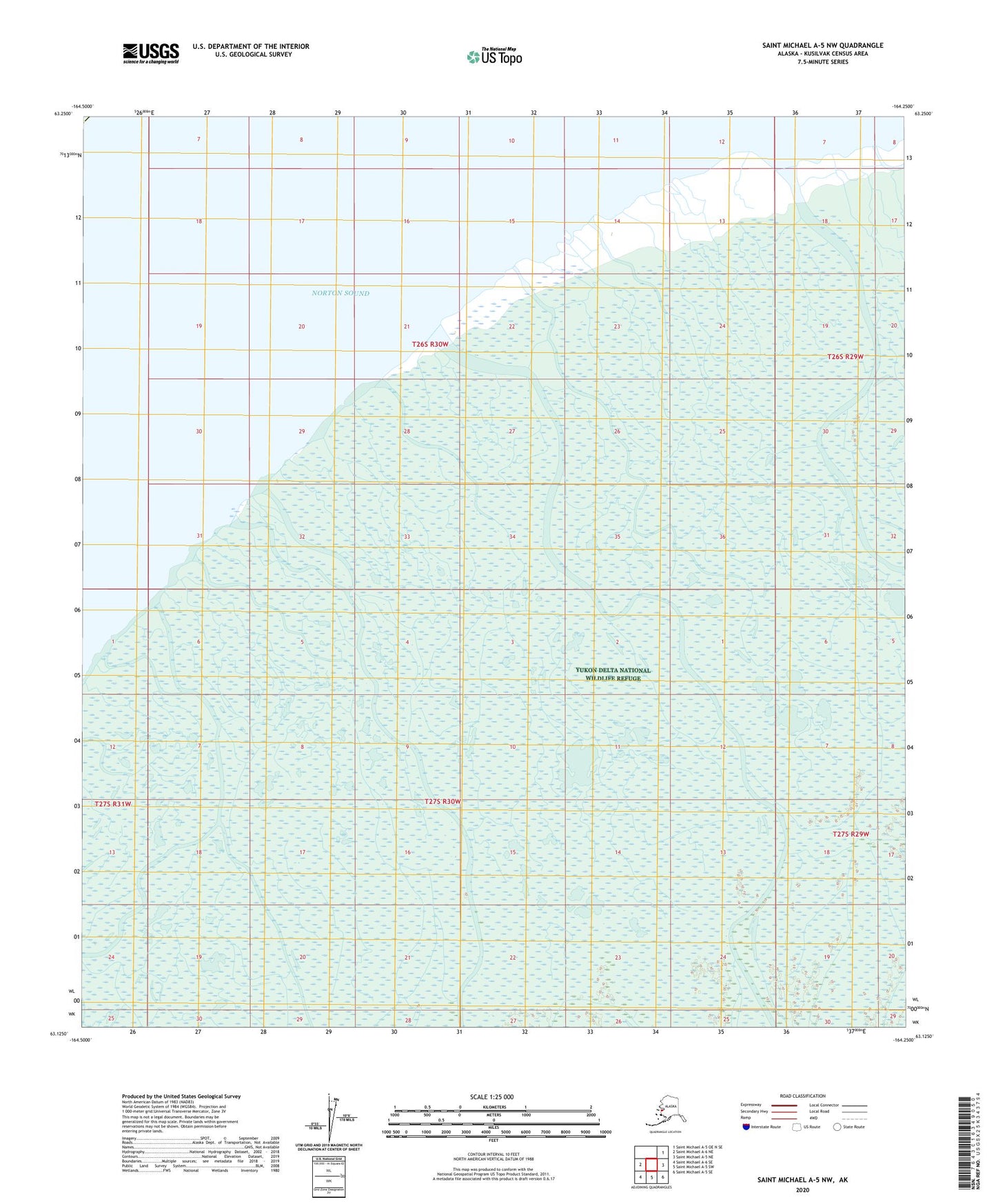 Saint Michael A-5 NW Alaska US Topo Map Image