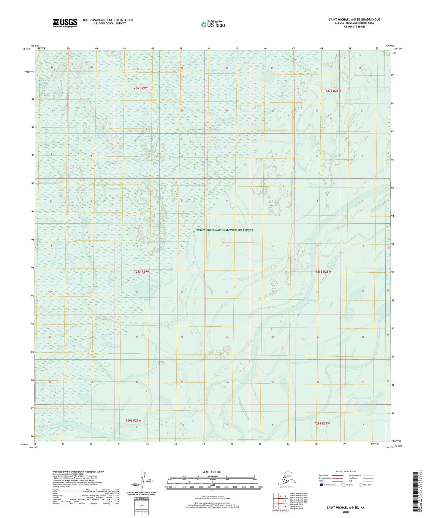 Saint Michael A-5 SE Alaska US Topo Map Image