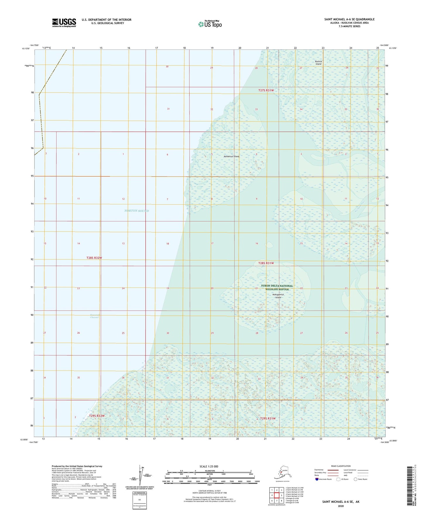 Saint Michael A-6 SE Alaska US Topo Map Image