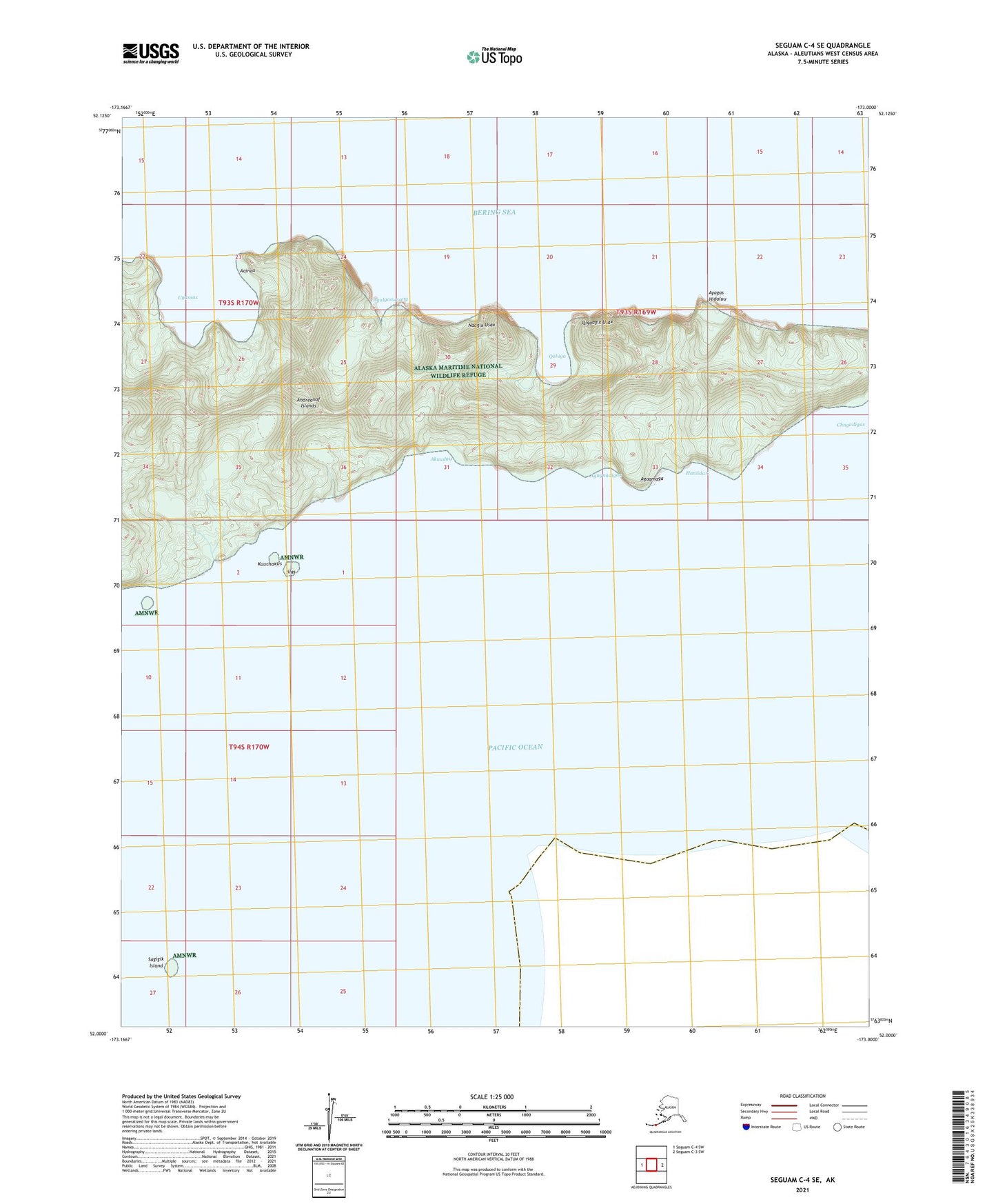 Seguam C-4 SE Alaska US Topo Map Image