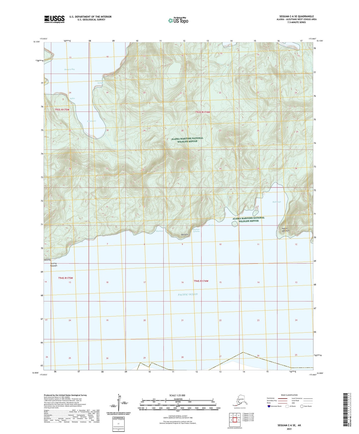 Seguam C-6 SE Alaska US Topo Map Image