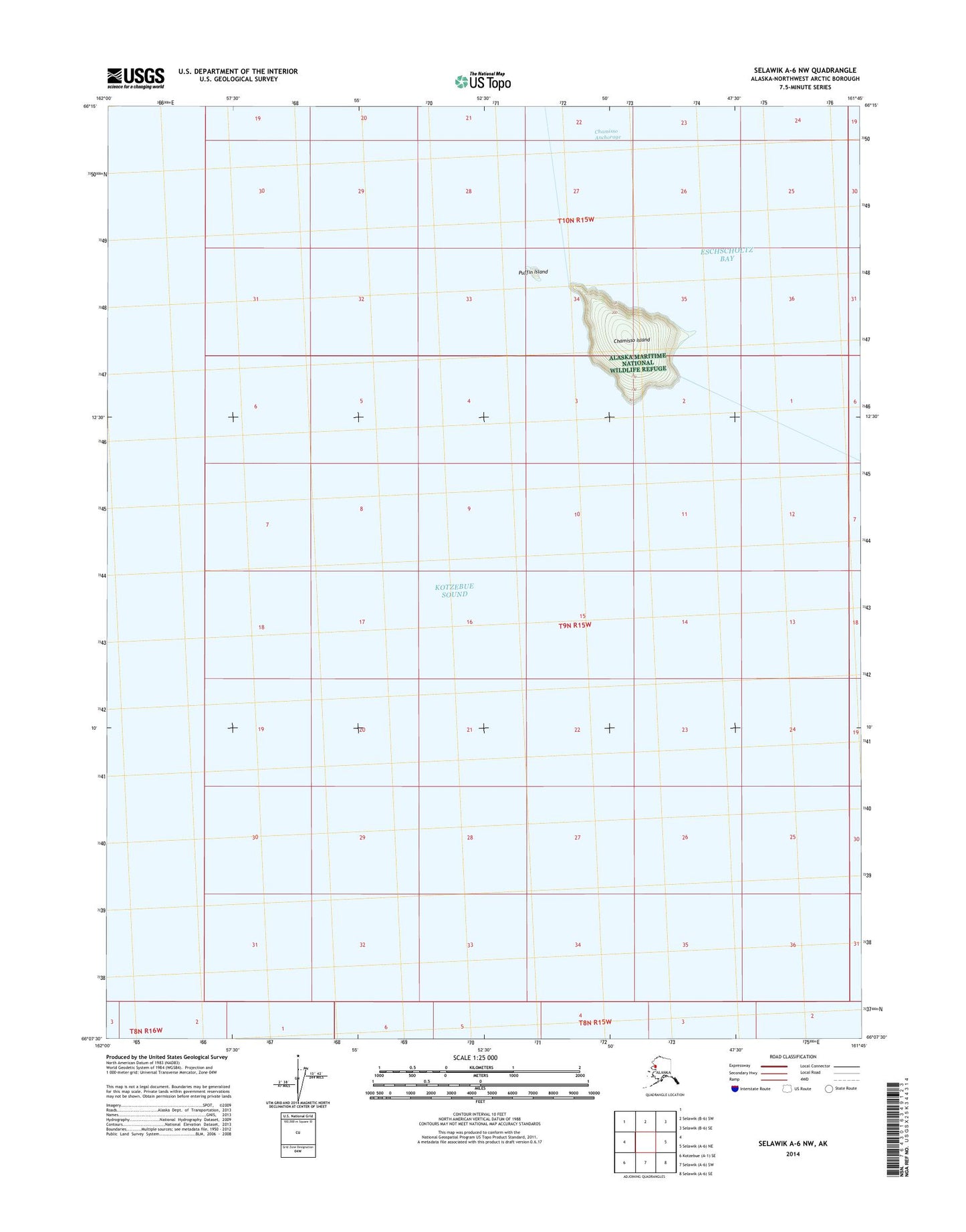 Selawik A-6 NW Alaska US Topo Map Image