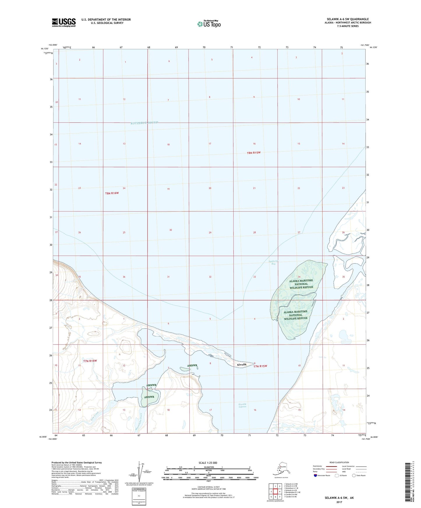 Selawik A-6 SW Alaska US Topo Map Image