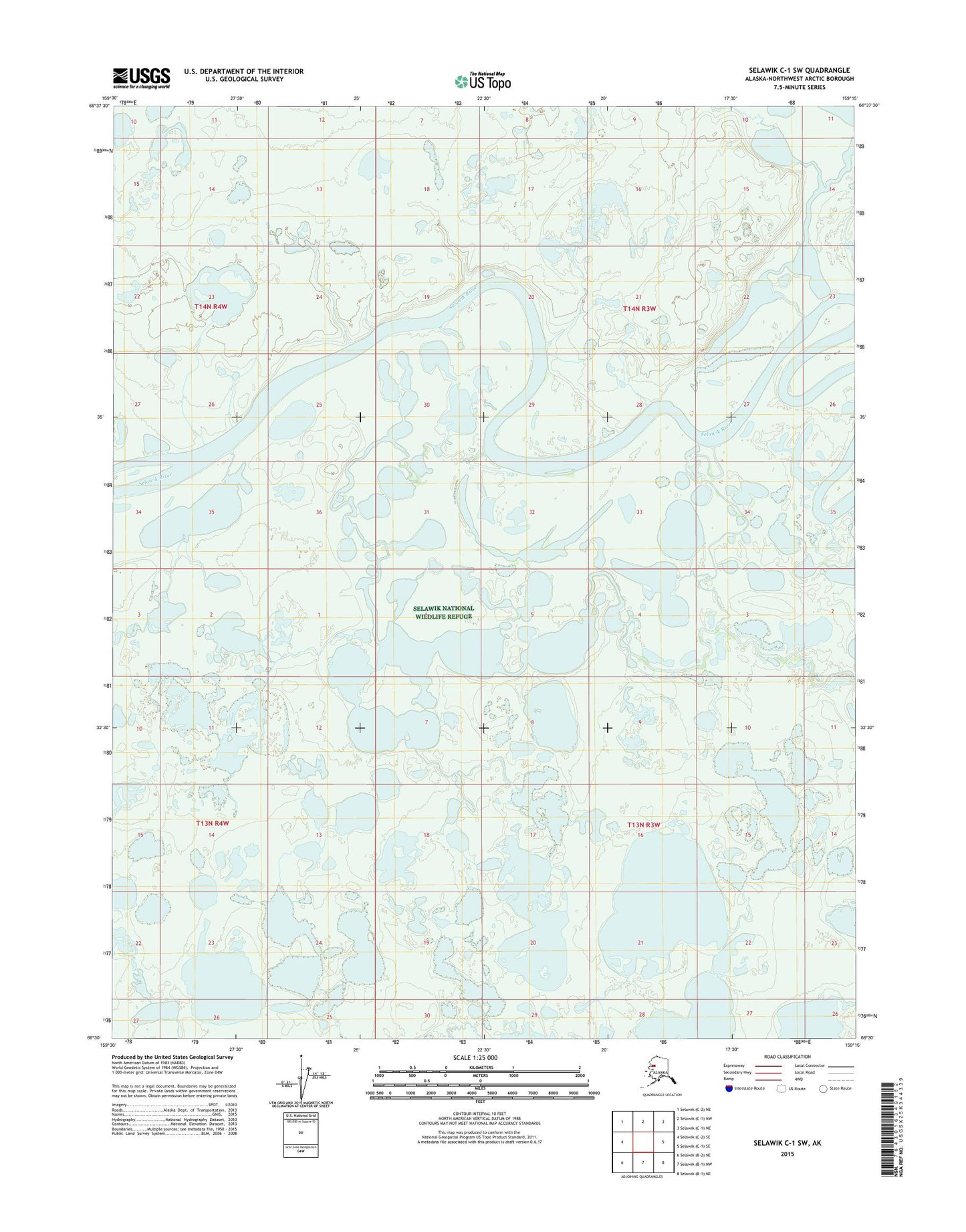 Selawik C-1 SW Alaska US Topo Map Image