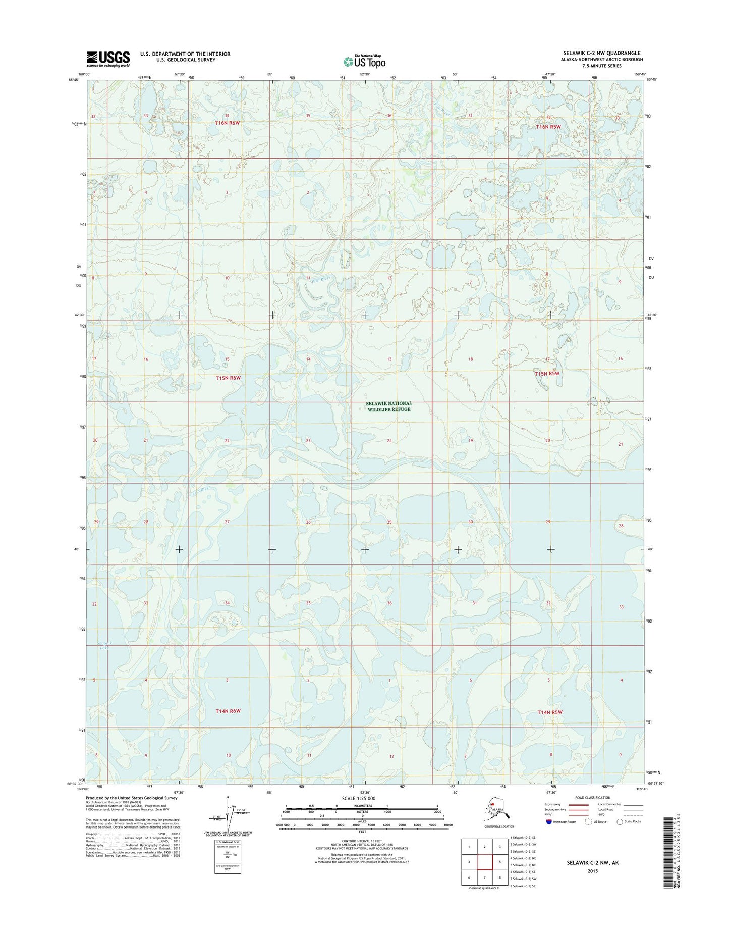 Selawik C-2 NW Alaska US Topo Map Image