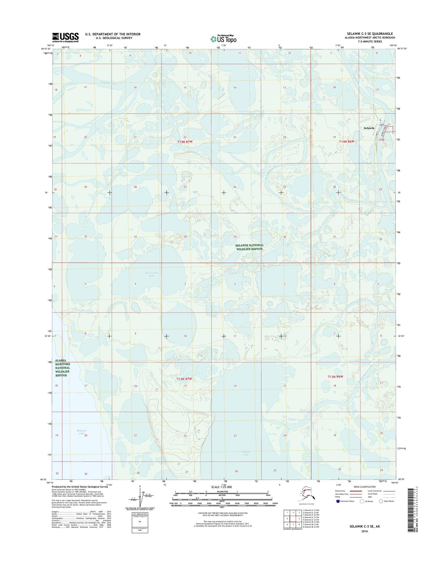 Selawik C-3 SE Alaska US Topo Map Image