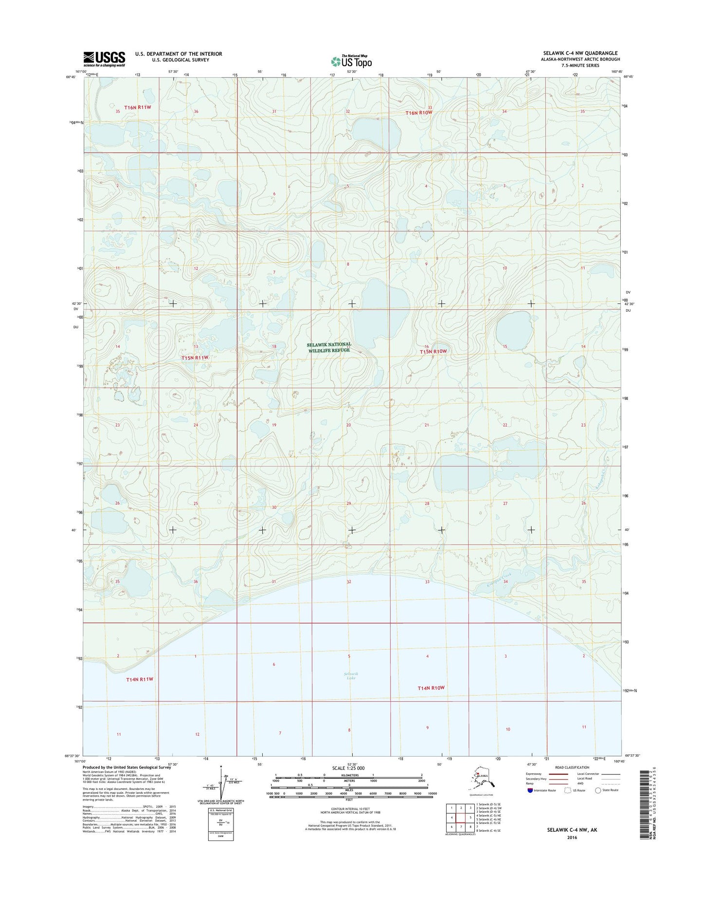 Selawik C-4 NW Alaska US Topo Map Image