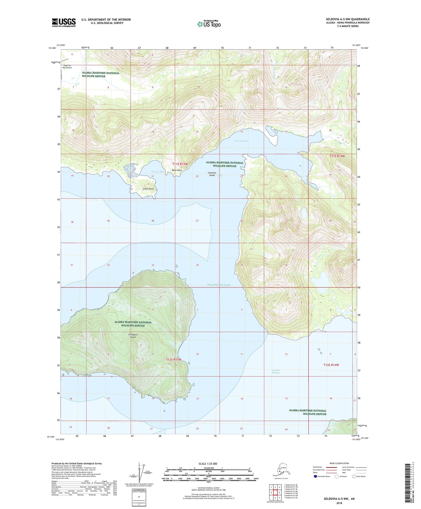 Seldovia A-5 NW Alaska US Topo Map Image