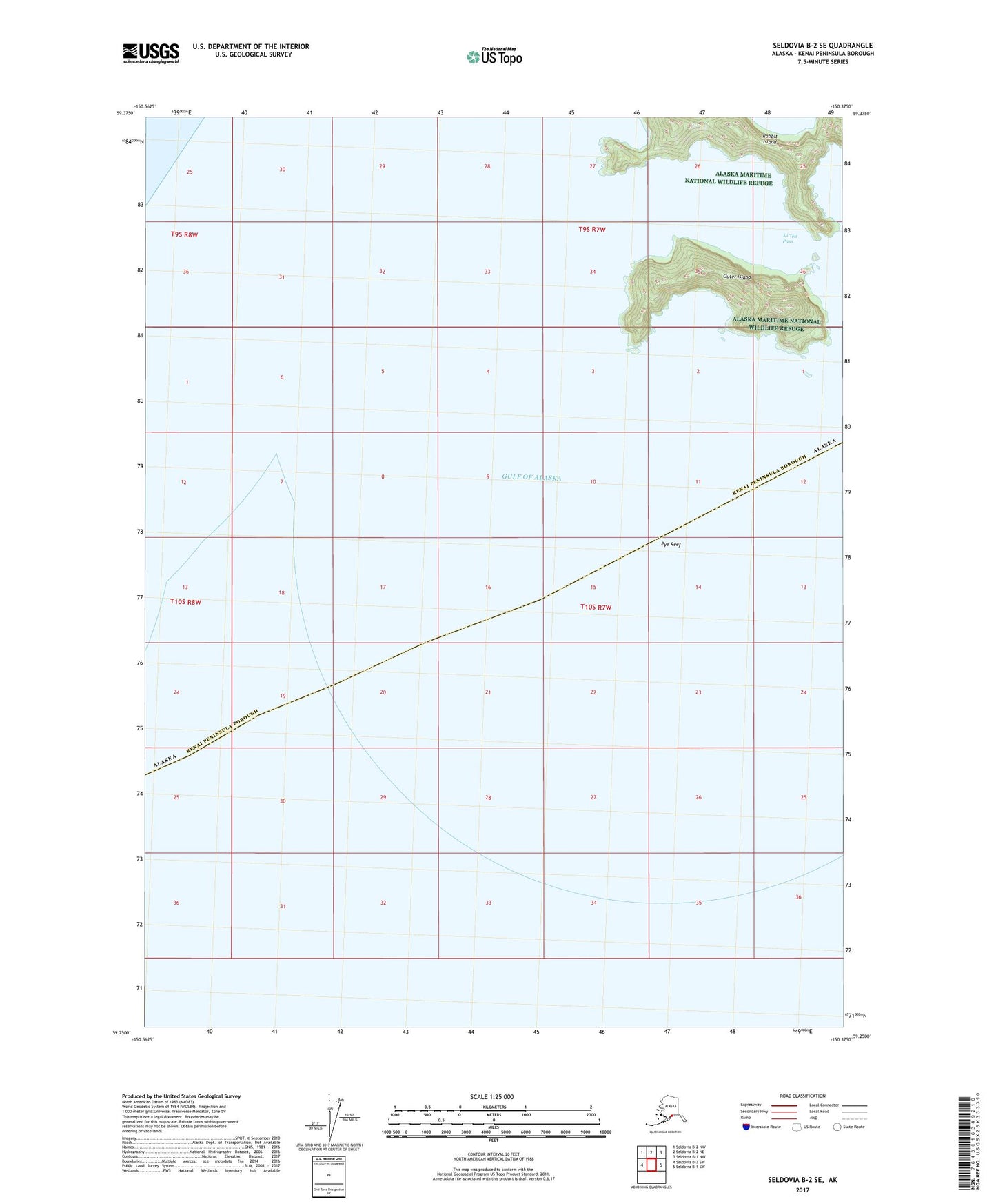 Seldovia B-2 SE Alaska US Topo Map Image
