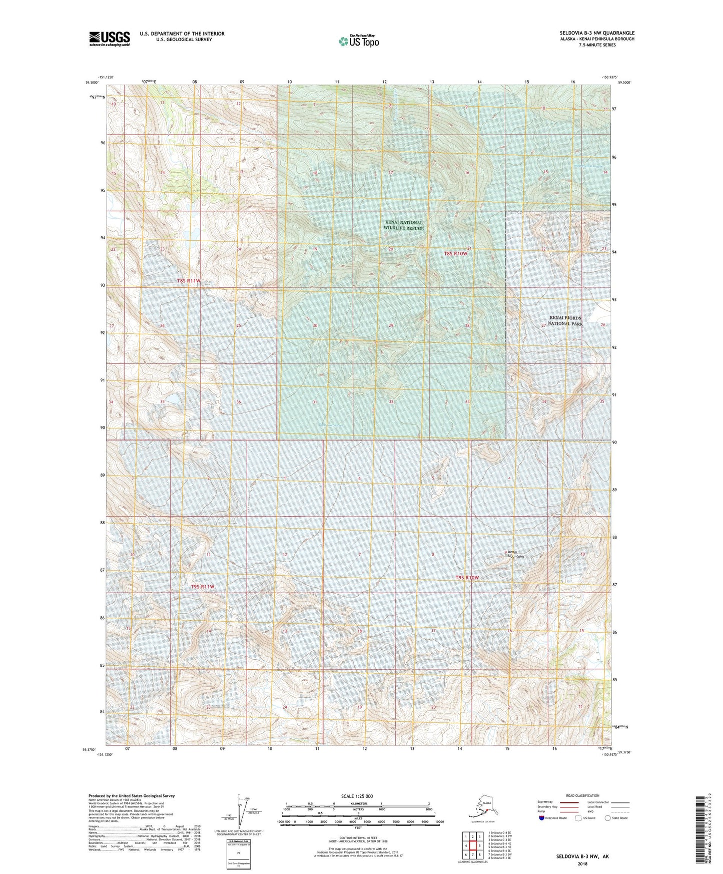 Seldovia B-3 NW Alaska US Topo Map Image