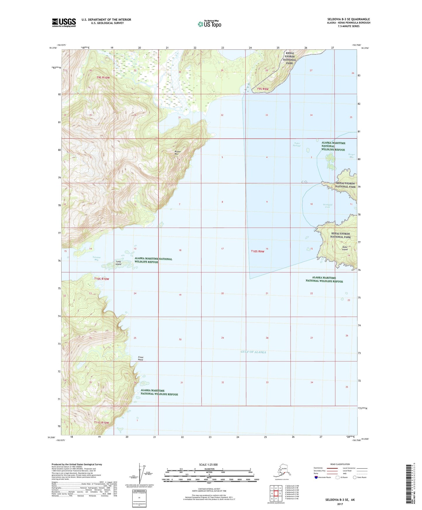 Seldovia B-3 SE Alaska US Topo Map Image