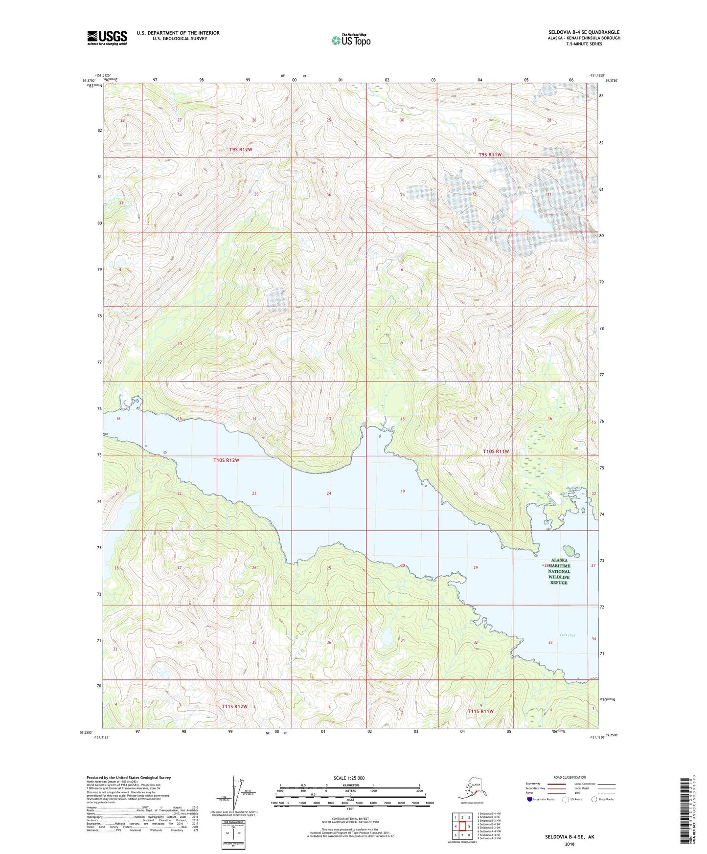 Seldovia B-4 SE Alaska US Topo Map Image