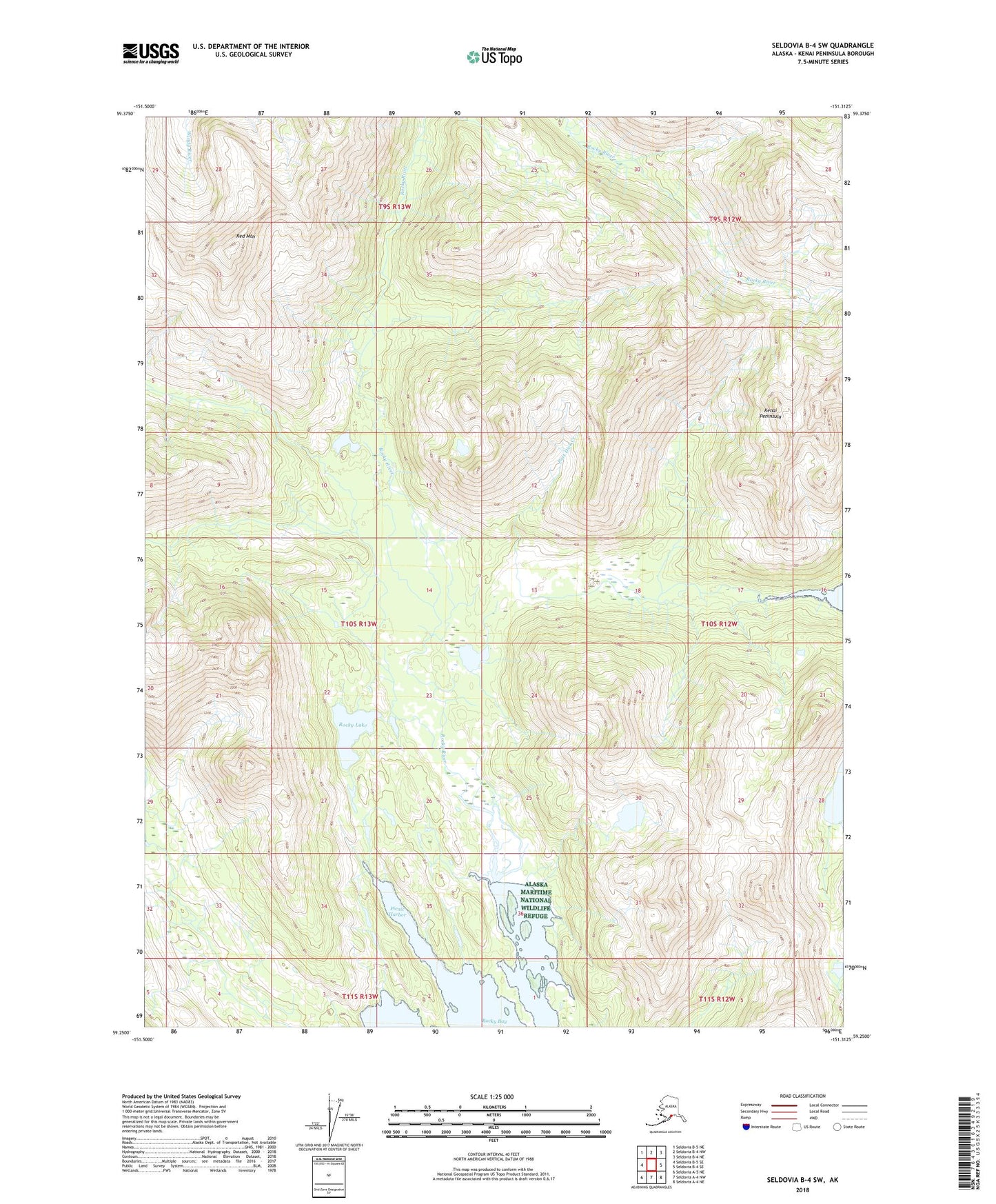 Seldovia B-4 SW Alaska US Topo Map Image