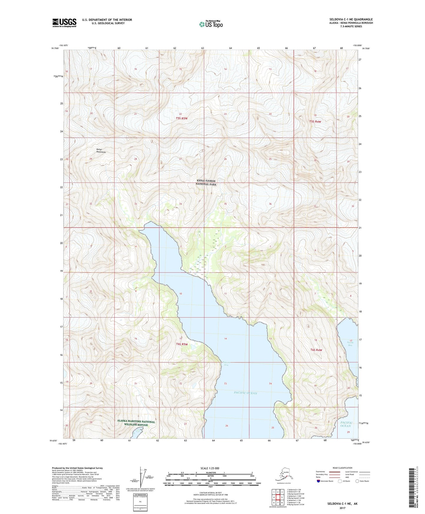 Seldovia C-1 NE Alaska US Topo Map Image