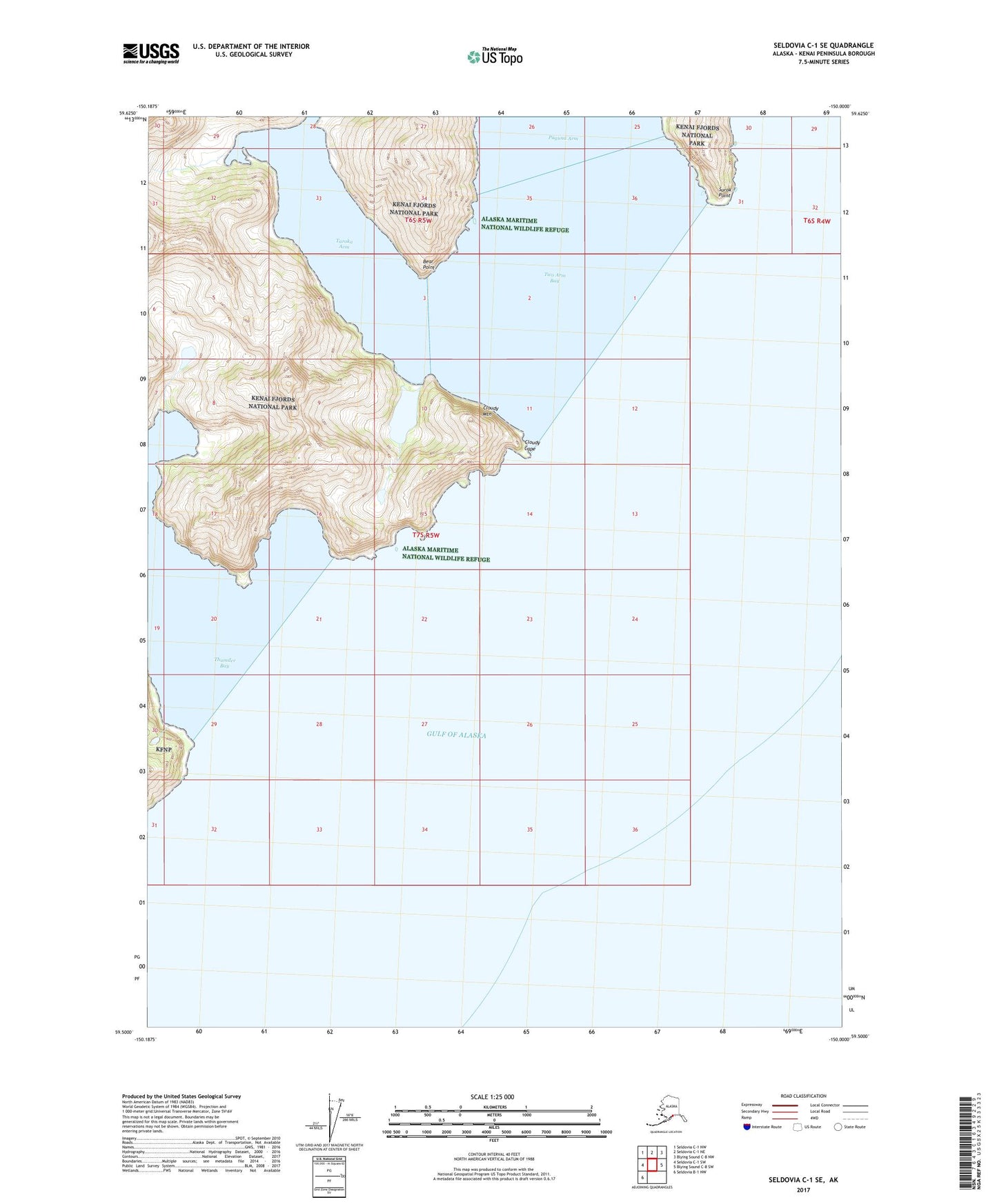 Seldovia C-1 SE Alaska US Topo Map Image