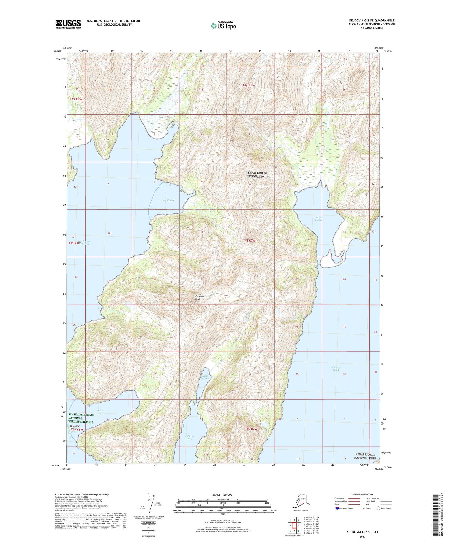Seldovia C-2 SE Alaska US Topo Map Image