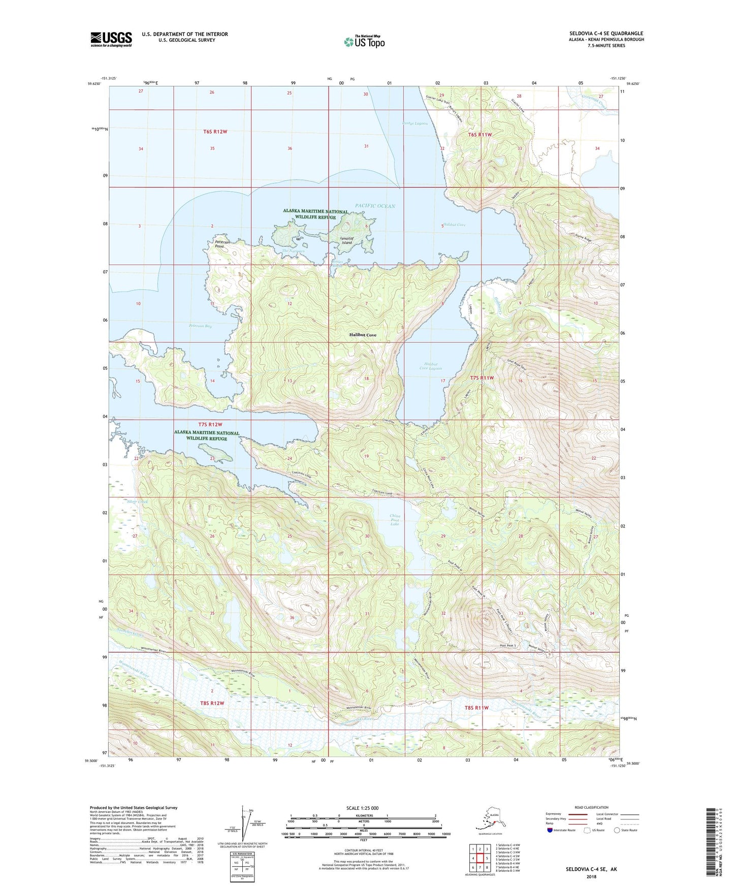 Seldovia C-4 SE Alaska US Topo Map Image