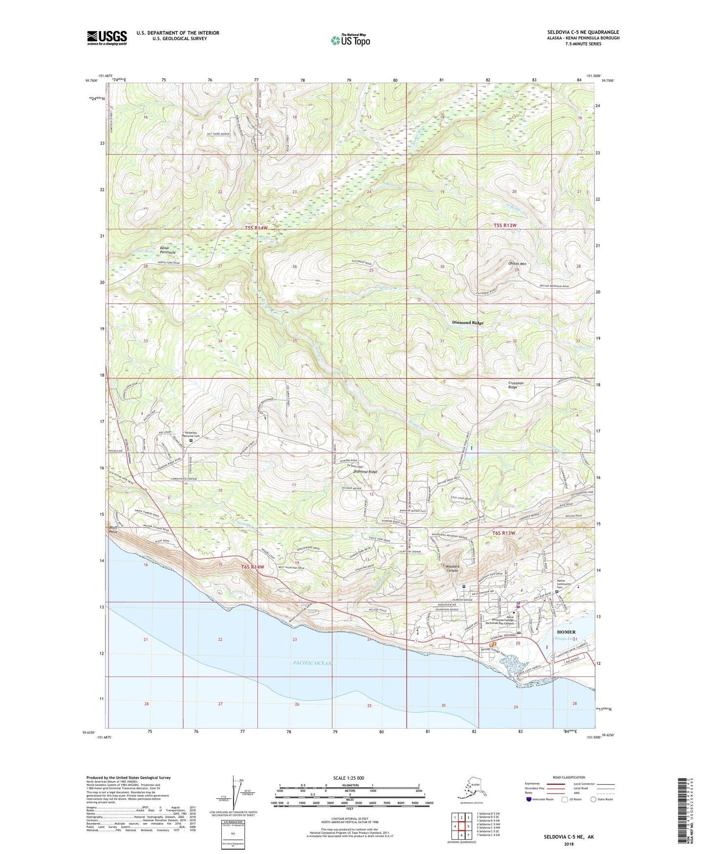 Seldovia C-5 NE Alaska US Topo Map Image