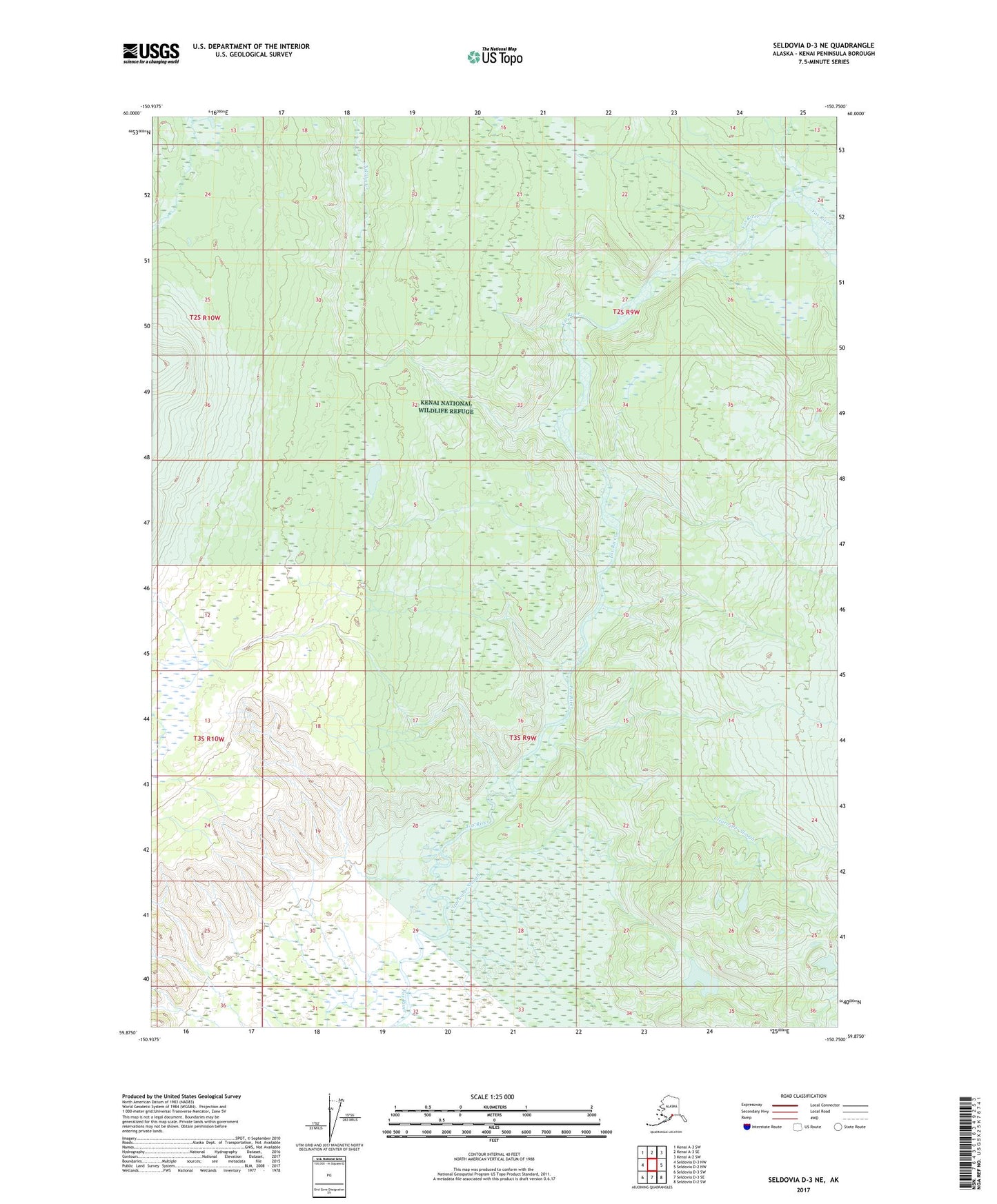 Seldovia D-3 NE Alaska US Topo Map Image