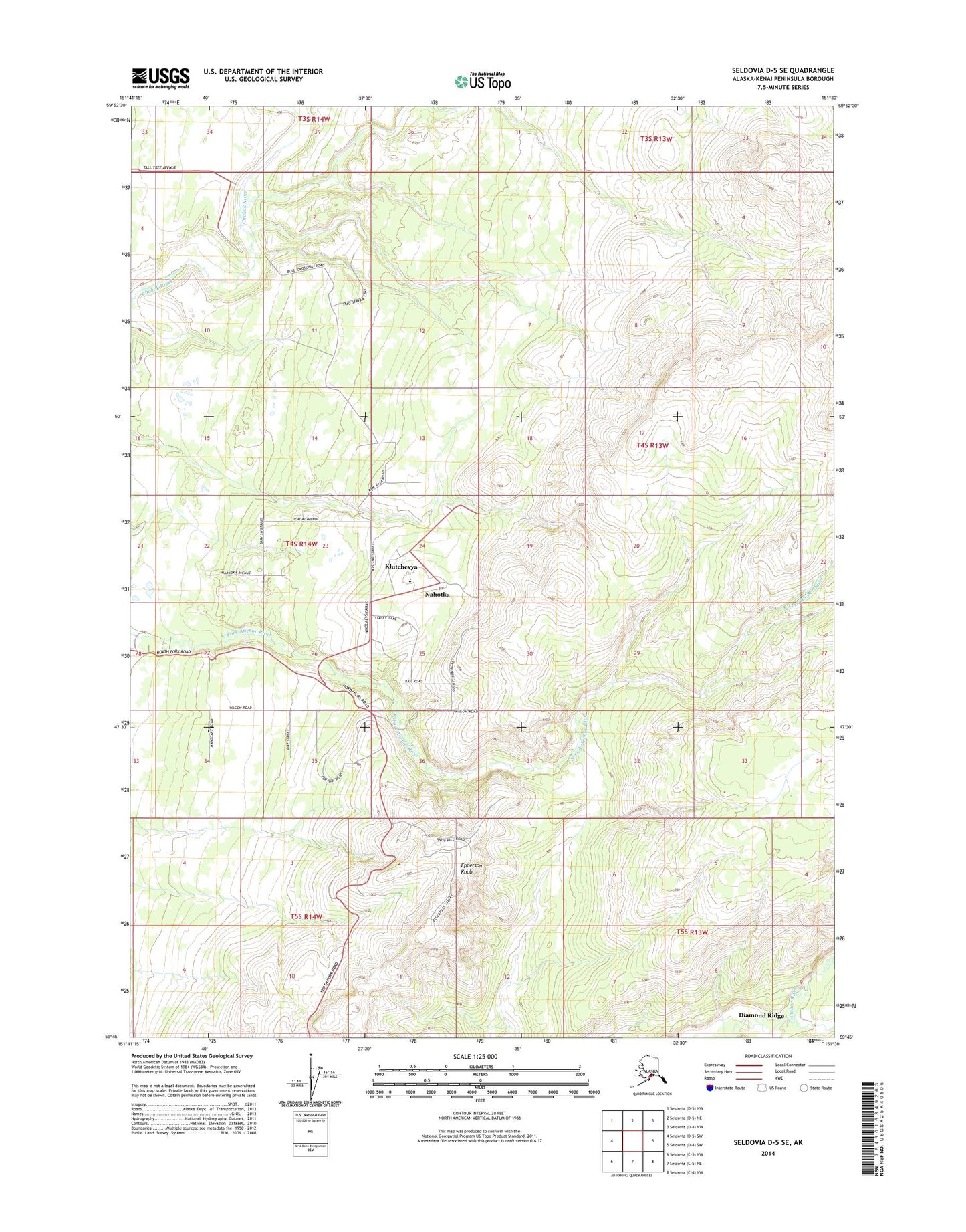 Seldovia D-5 SE Alaska US Topo Map Image