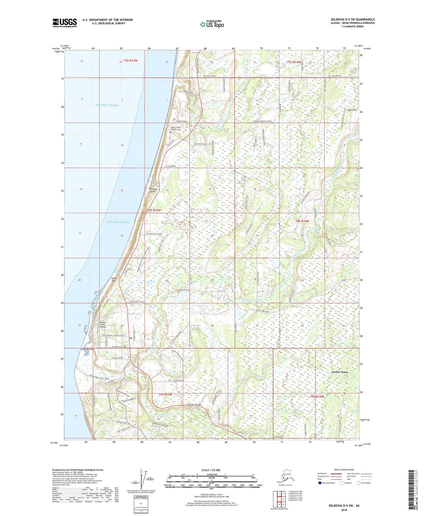 Seldovia D-5 SW Alaska US Topo Map Image