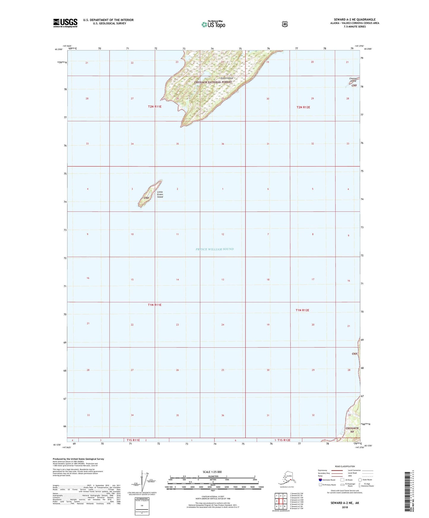 Seward A-2 NE Alaska US Topo Map Image