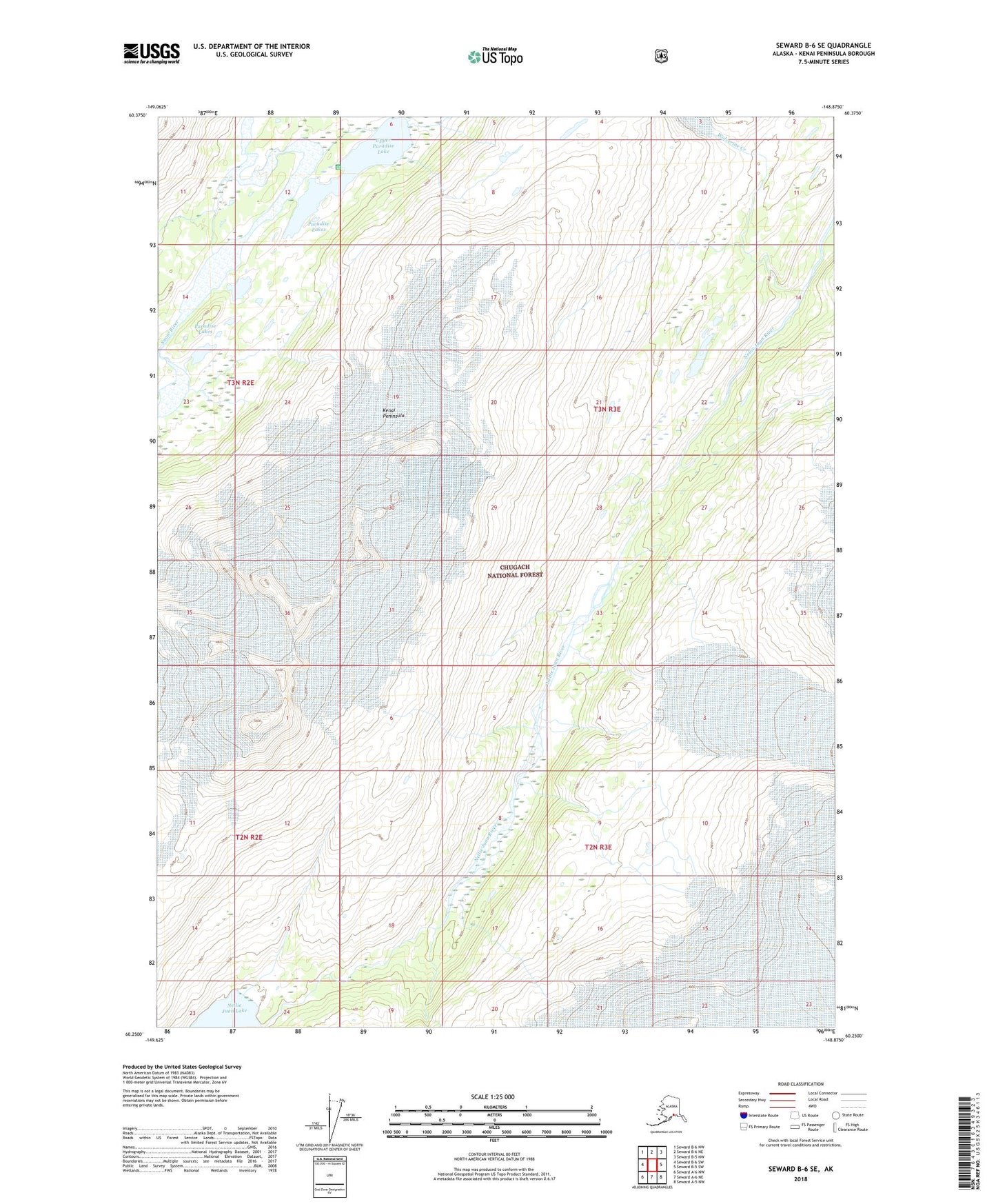 Seward B-6 SE Alaska US Topo Map Image