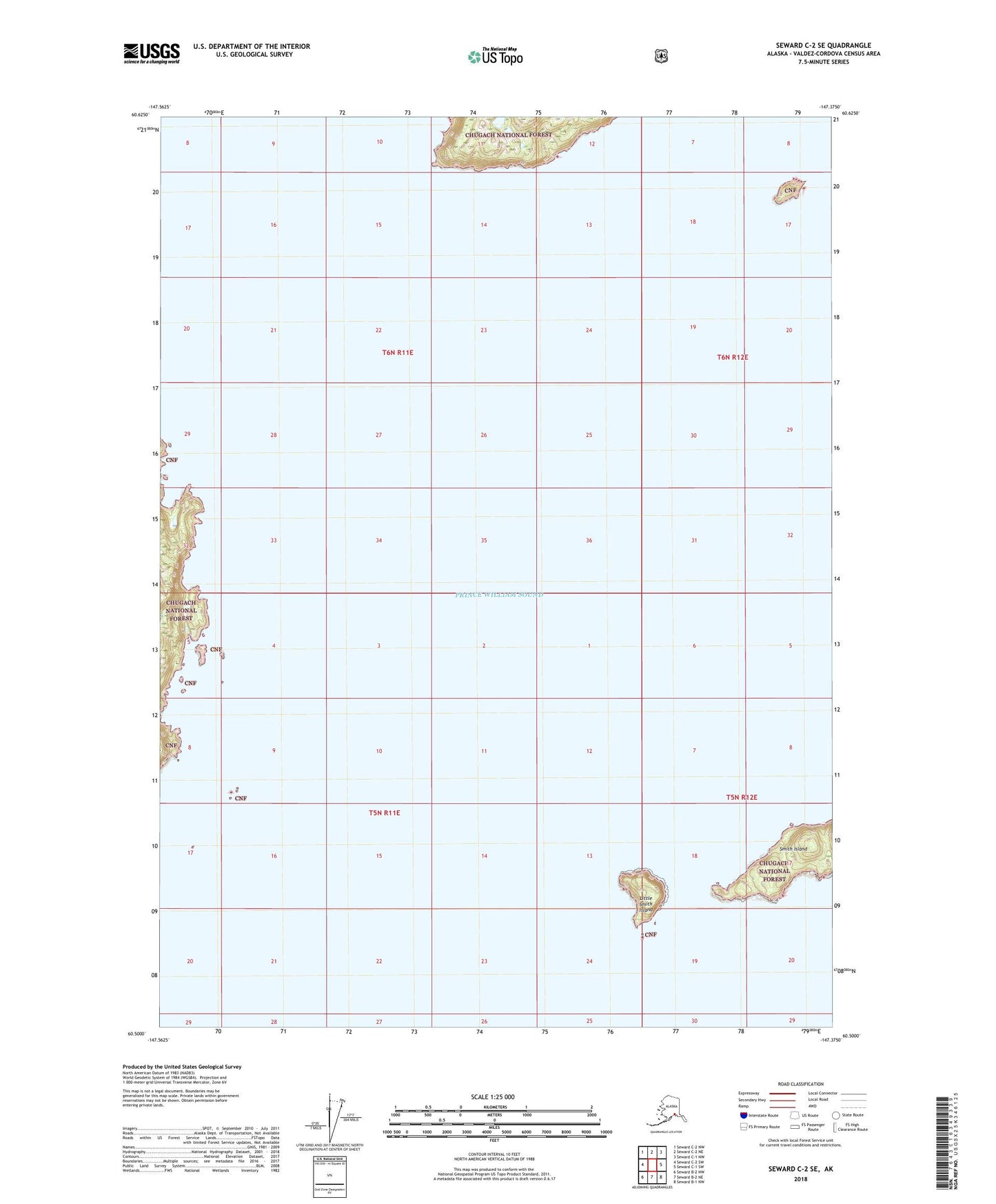 Seward C-2 SE Alaska US Topo Map Image