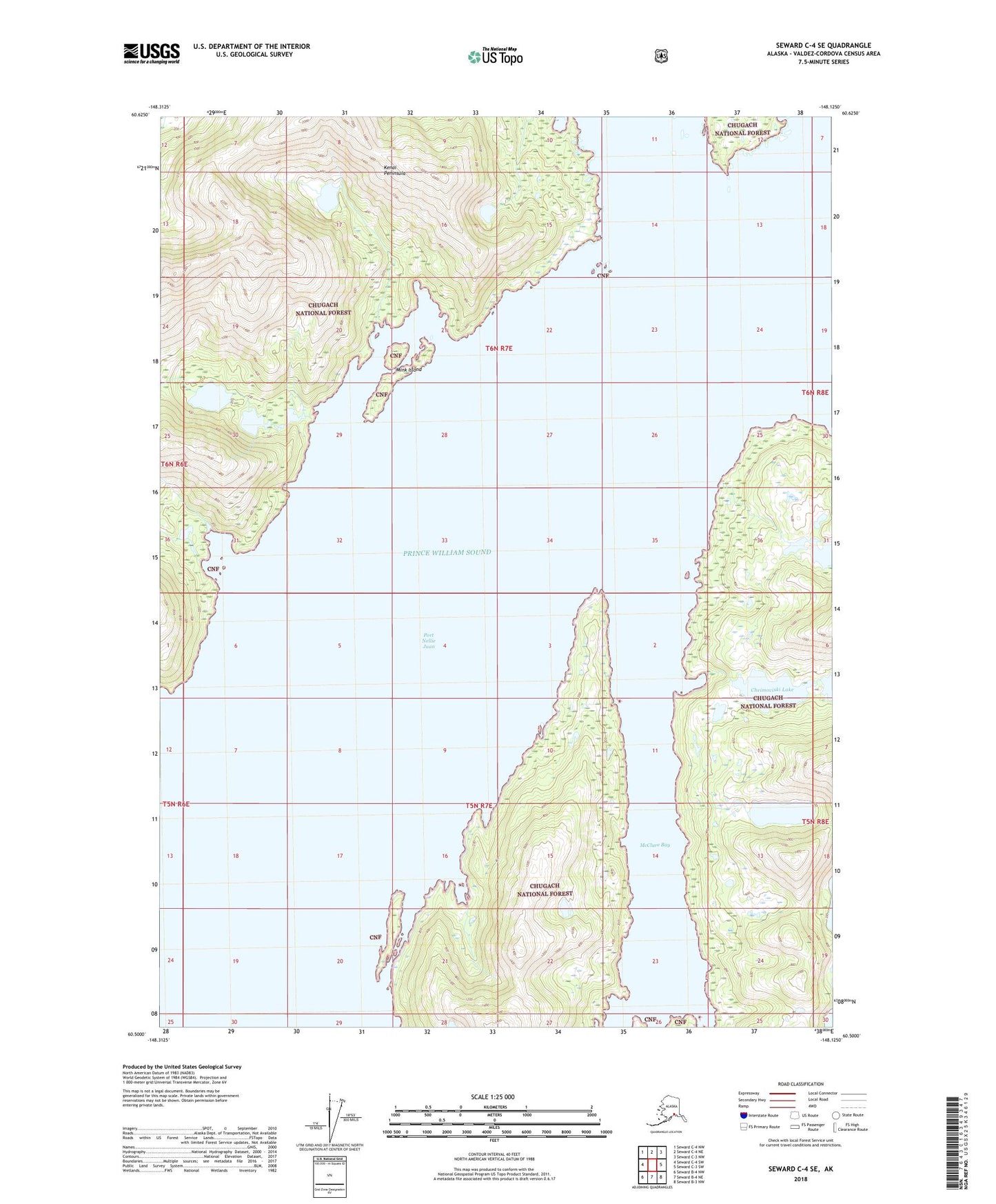 Seward C-4 SE Alaska US Topo Map Image