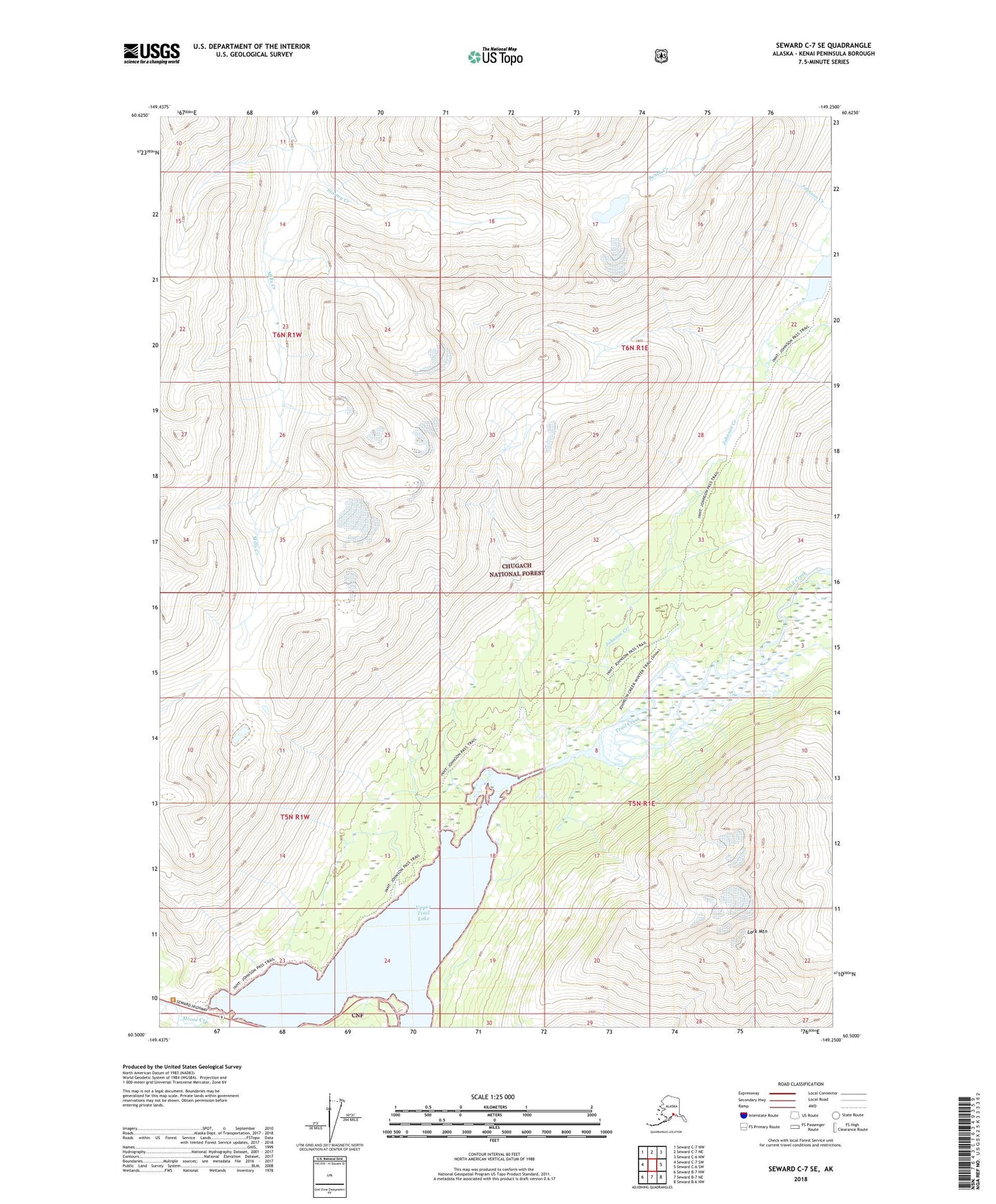 Seward C-7 SE Alaska US Topo Map Image