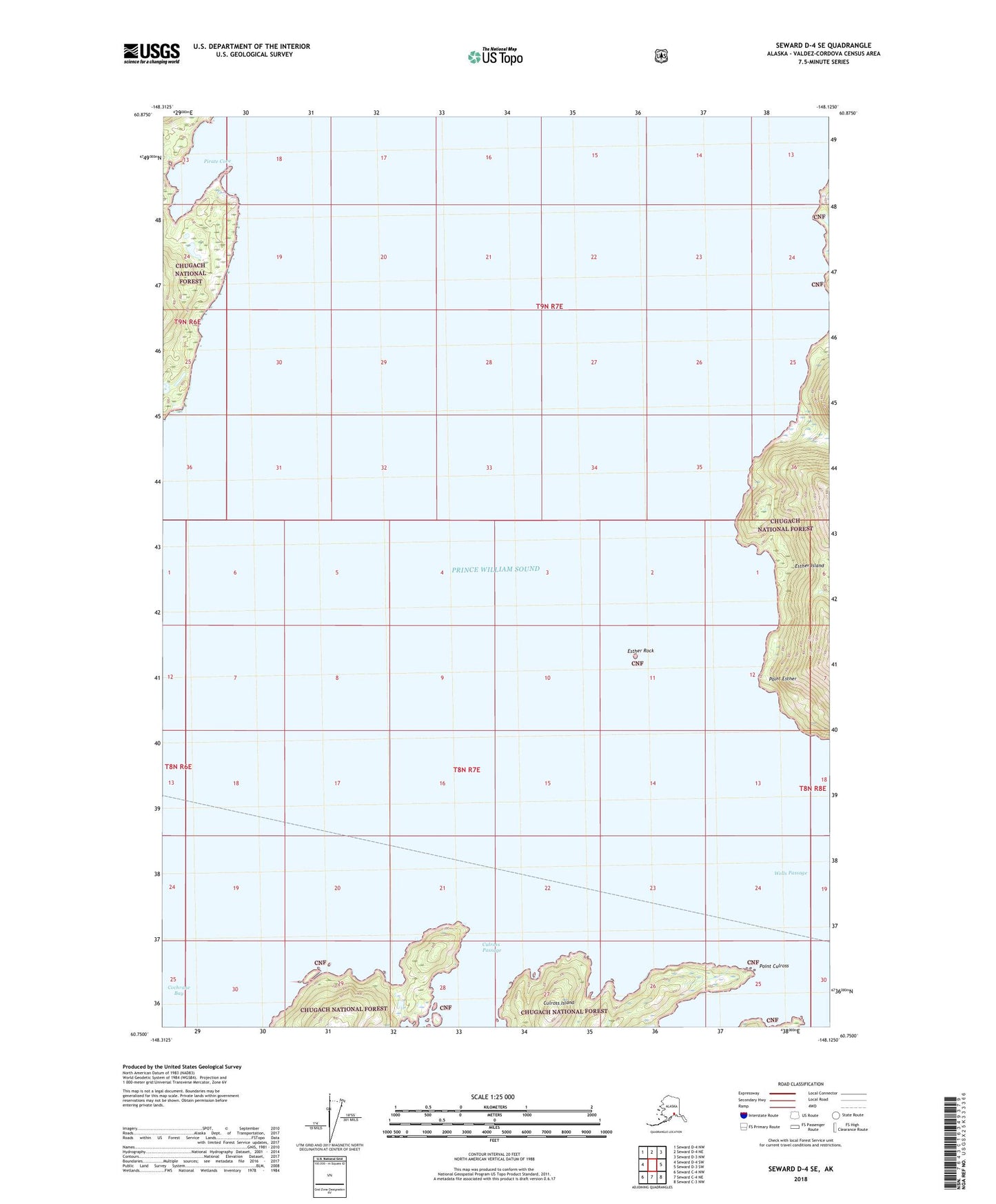 Seward D-4 SE Alaska US Topo Map Image