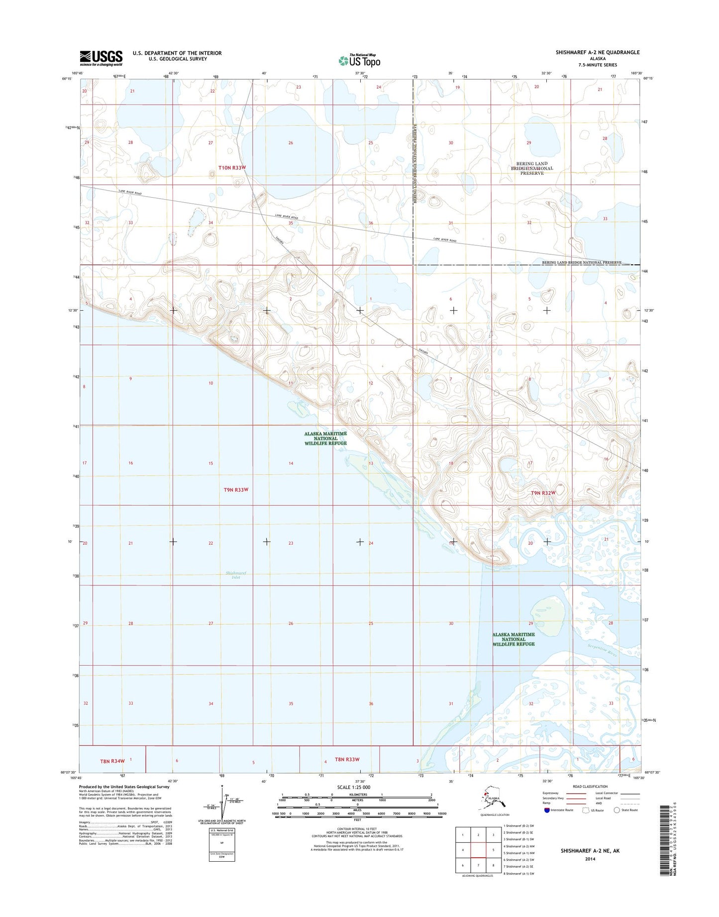 Shishmaref A-2 NE Alaska US Topo Map Image