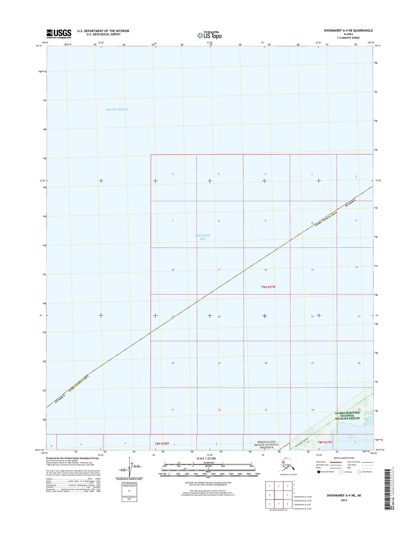 Shishmaref A-4 NE Alaska US Topo Map Image