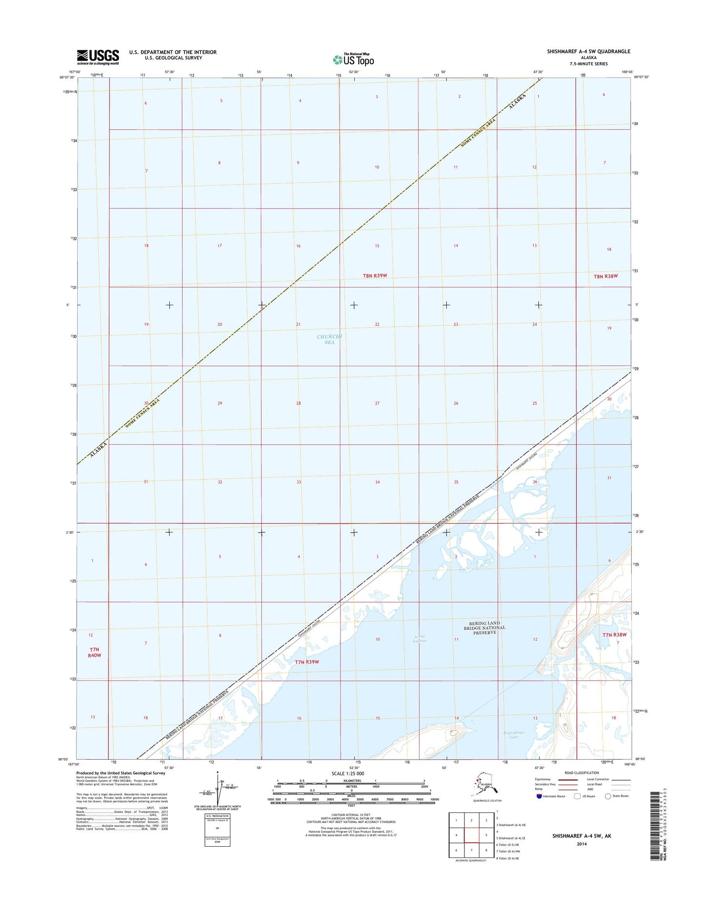 Shishmaref A-4 SW Alaska US Topo Map Image